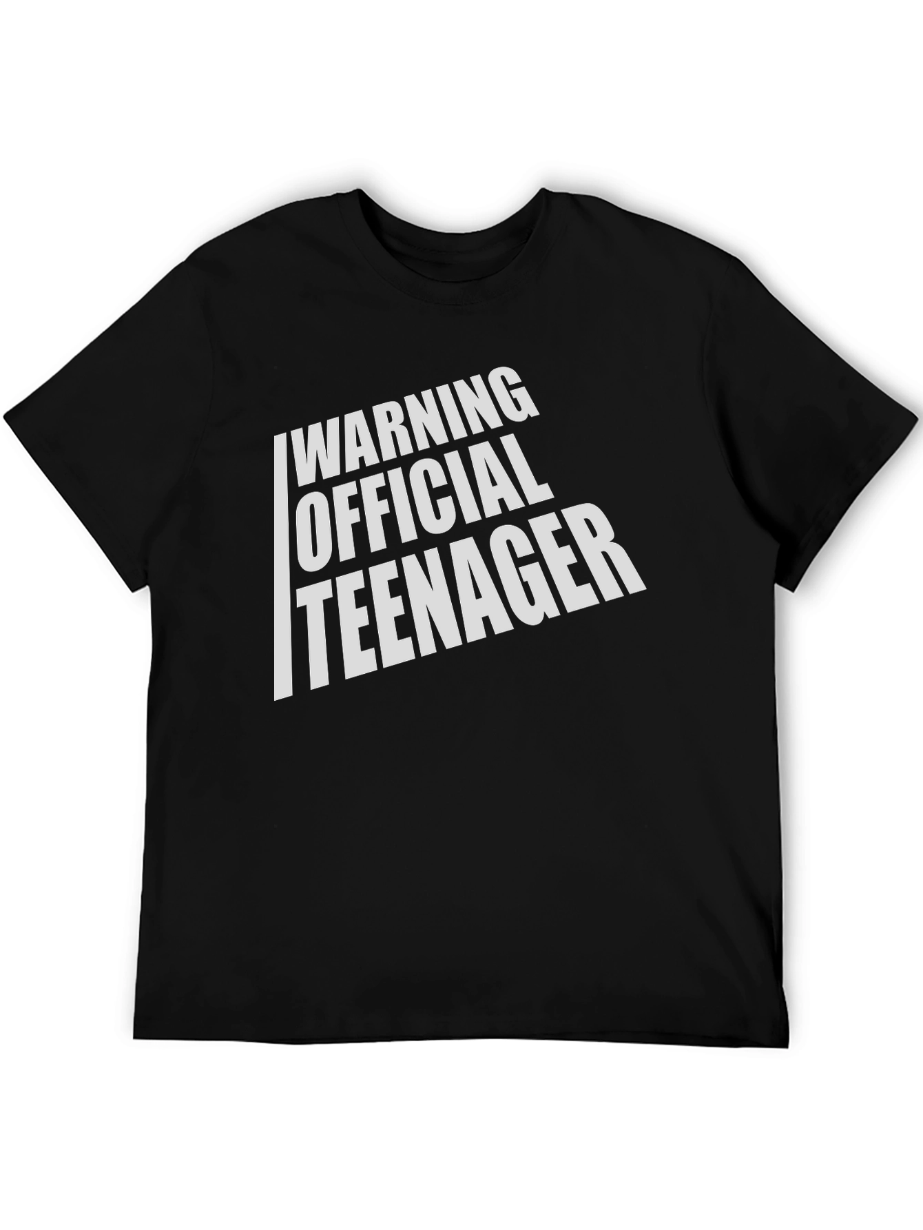 Warning Official Teenager T-Shirt - Black
