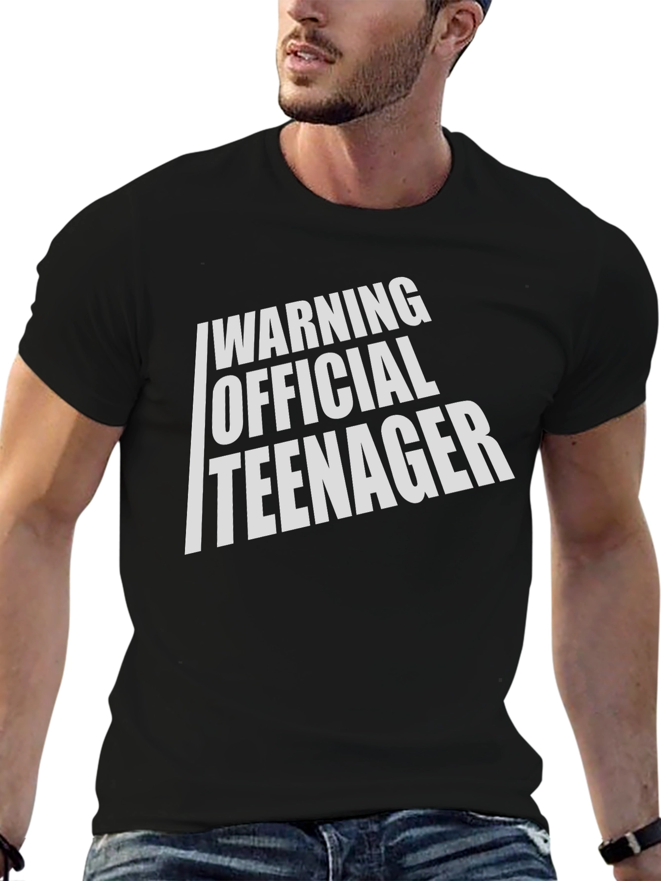 Warning Official Teenager T-Shirt - Black