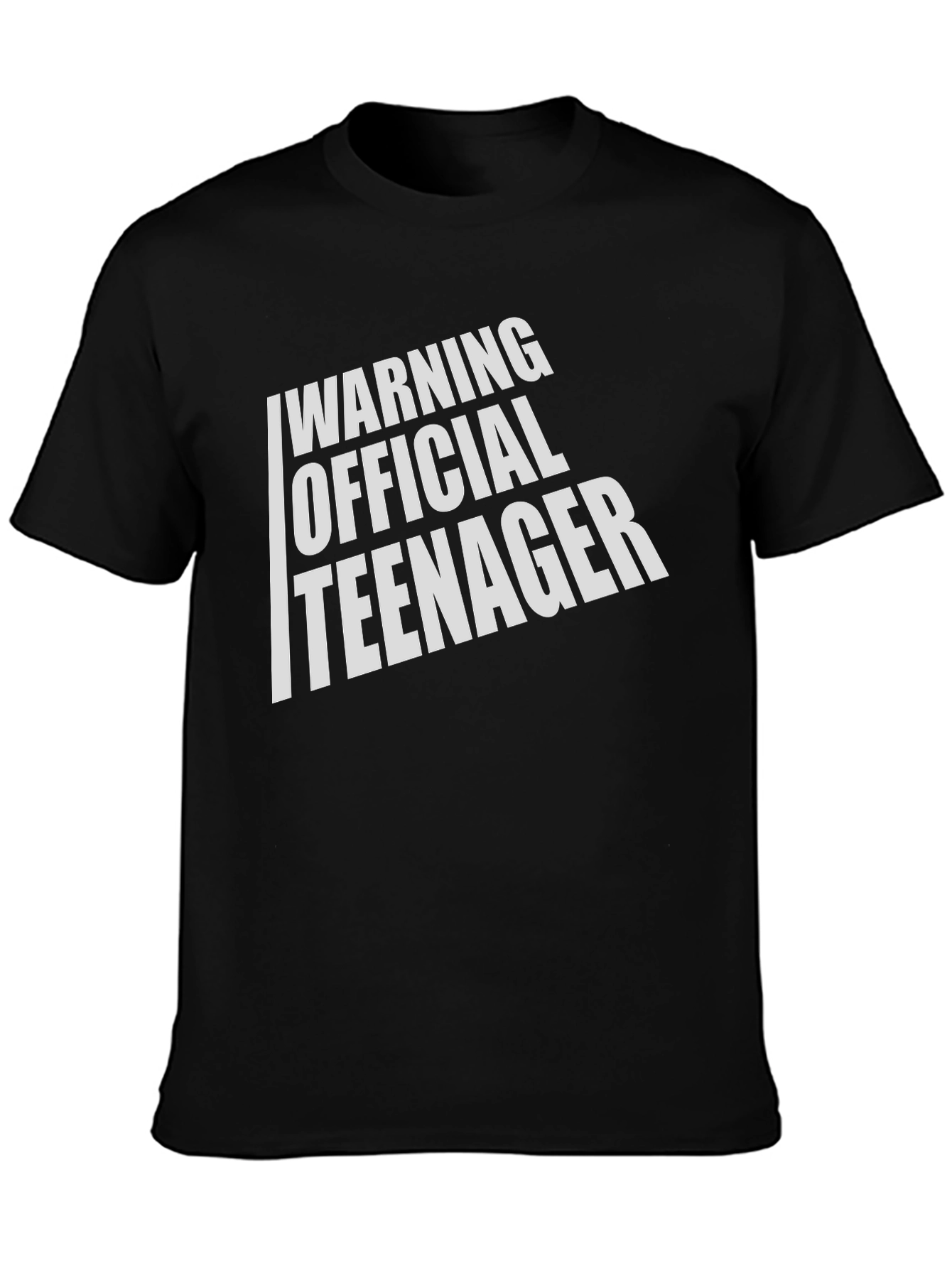 Warning Official Teenager T-Shirt - Black