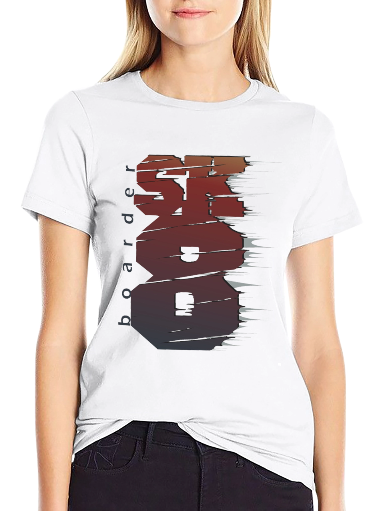 Skateboarder Graphic Tee - Unique Distressed Design
