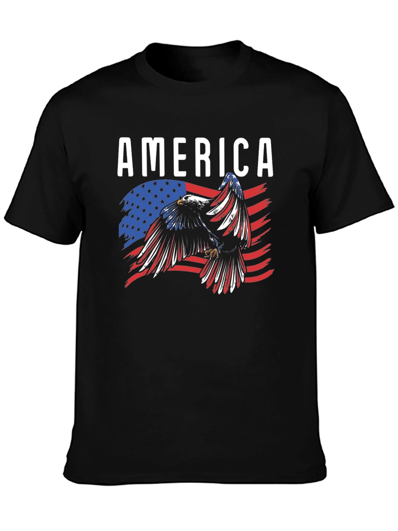 America Eagle Flag Graphic T-Shirt