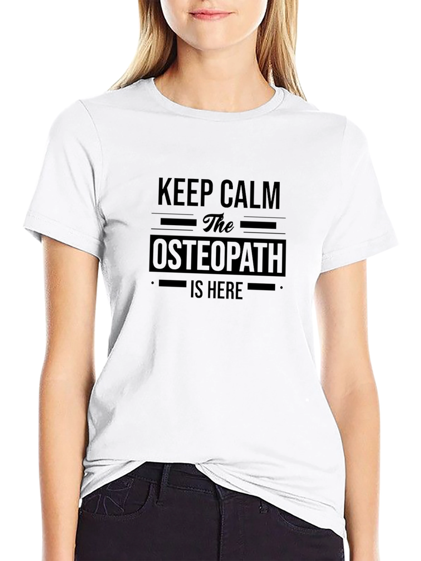 Keep Calm Osteopath T-Shirt - Black Cotton Tee