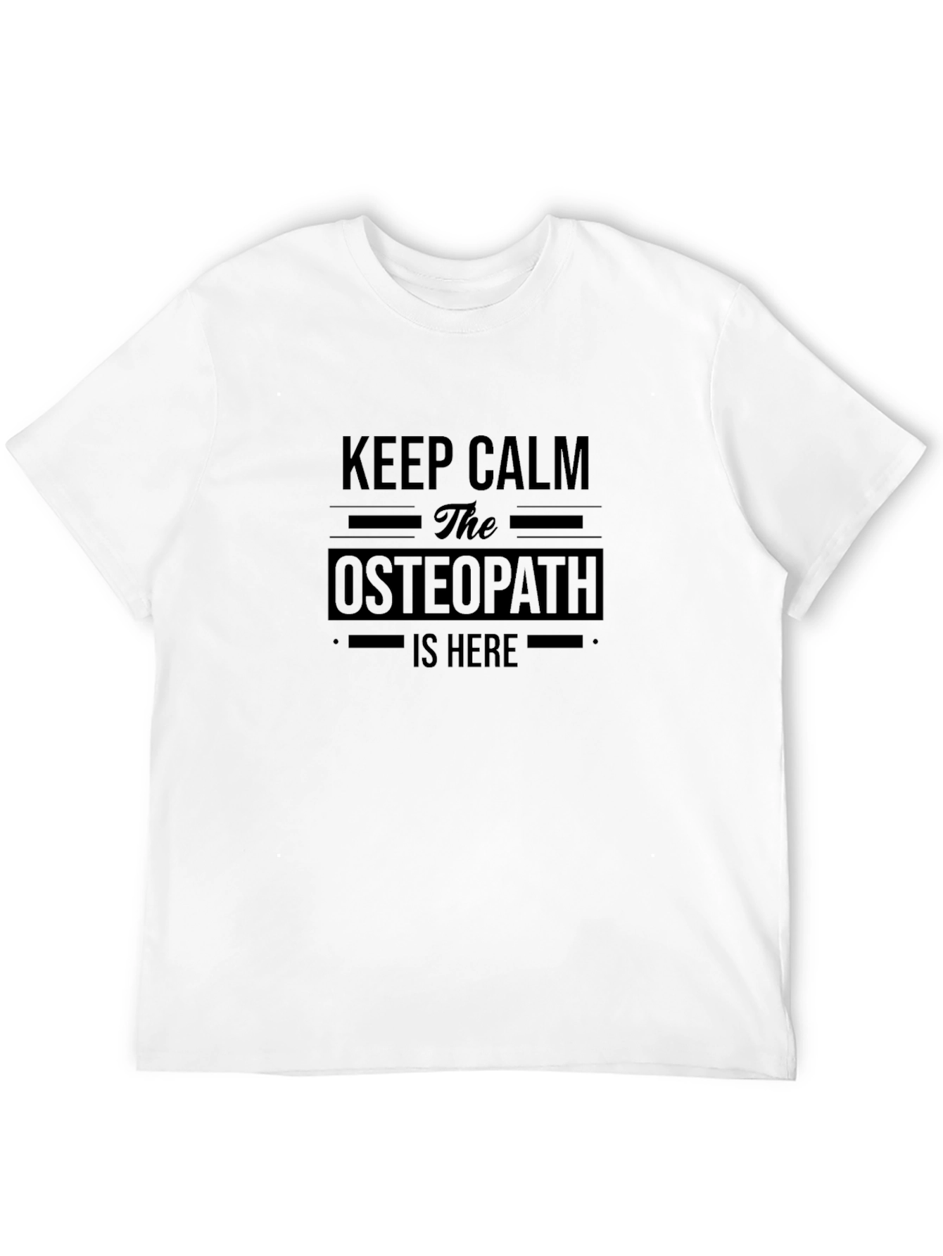 Keep Calm Osteopath T-Shirt - Black Cotton Tee