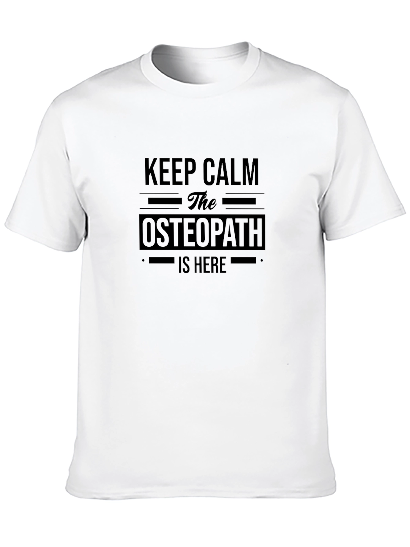 Keep Calm Osteopath T-Shirt - Black Cotton Tee