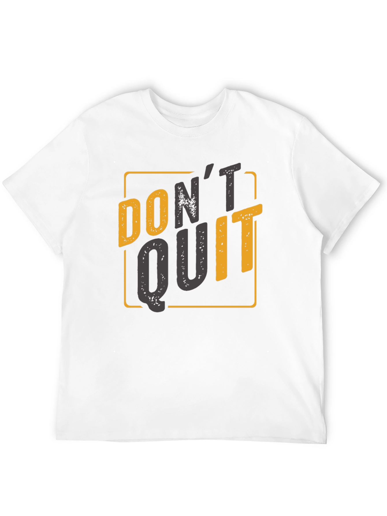 Motivational Dont Quit Graphic Tee - Black