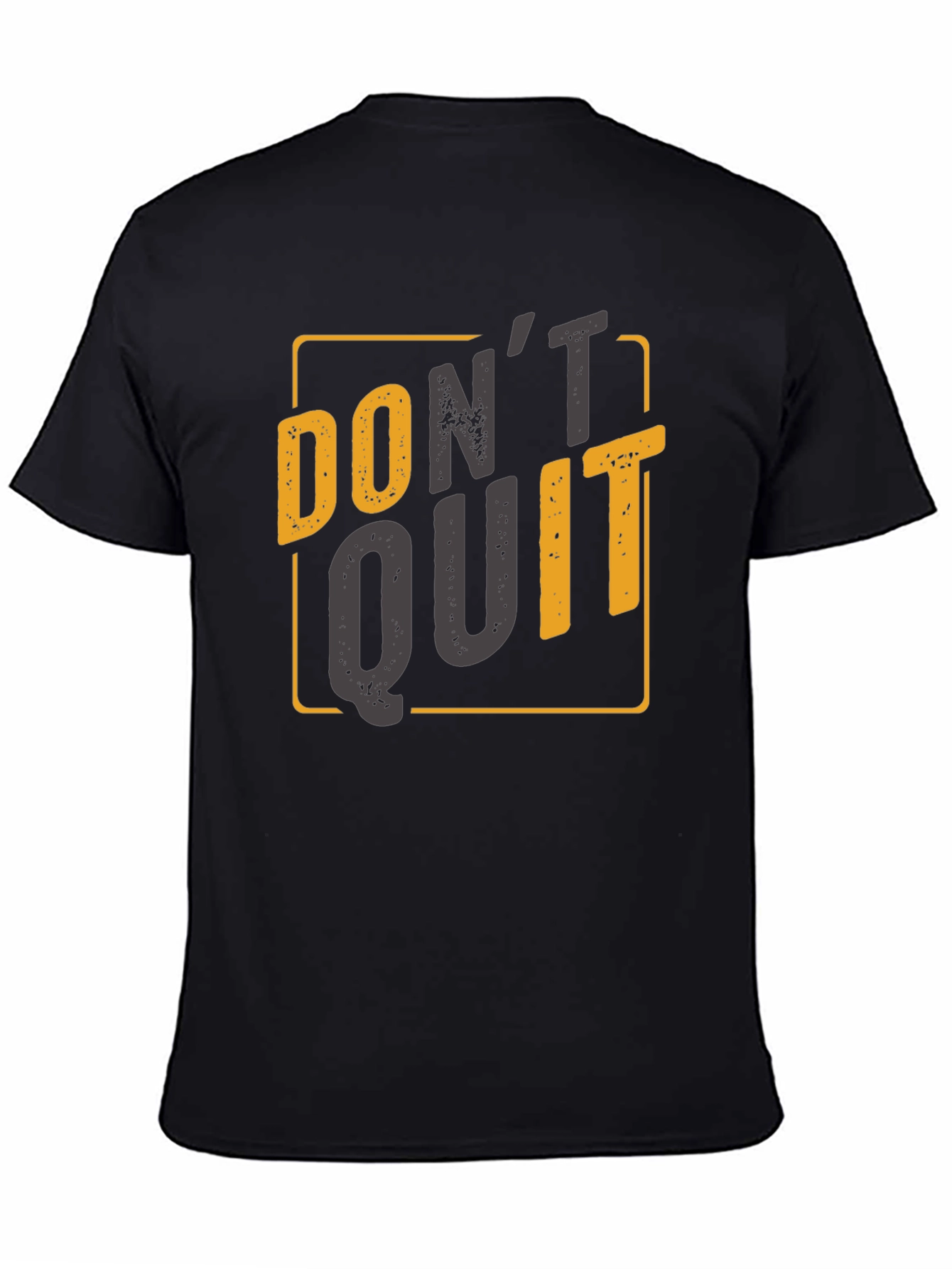 Motivational Dont Quit Graphic Tee - Black