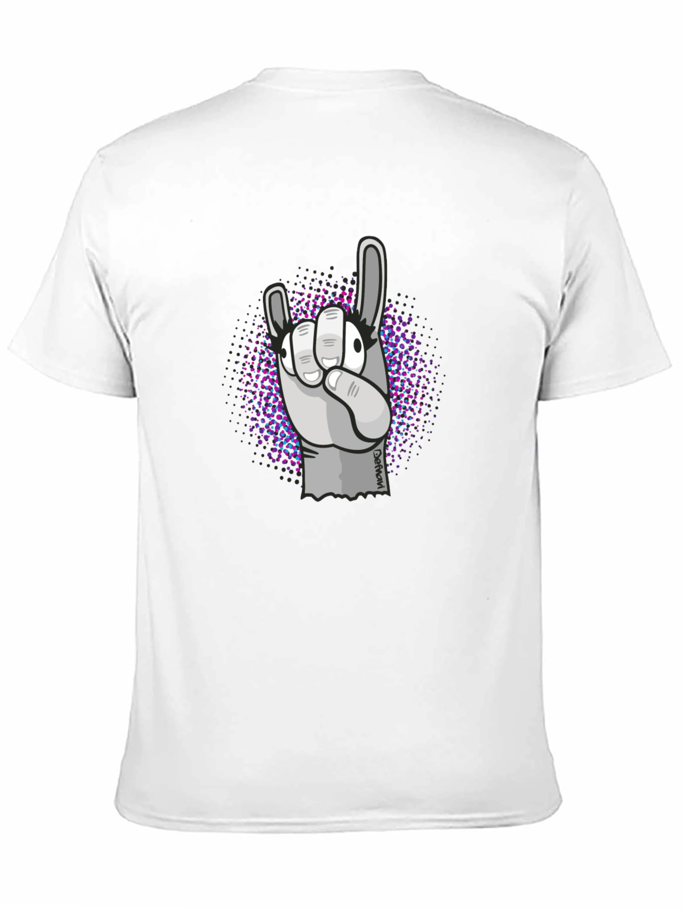 Rock On Hand Graphic Black T-Shirt