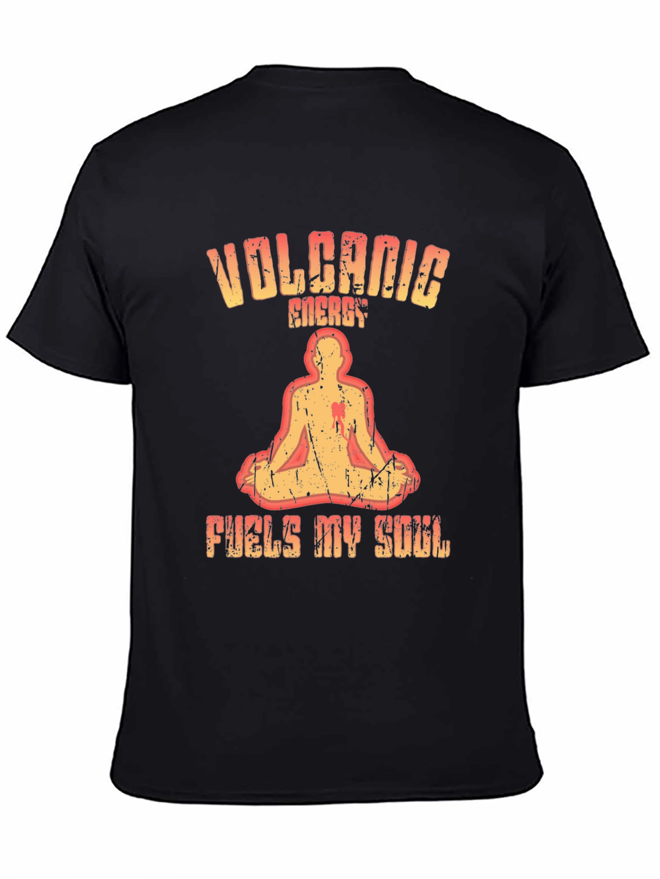 Volcanic Energy Graphic Tee - Mens Black T-Shirt