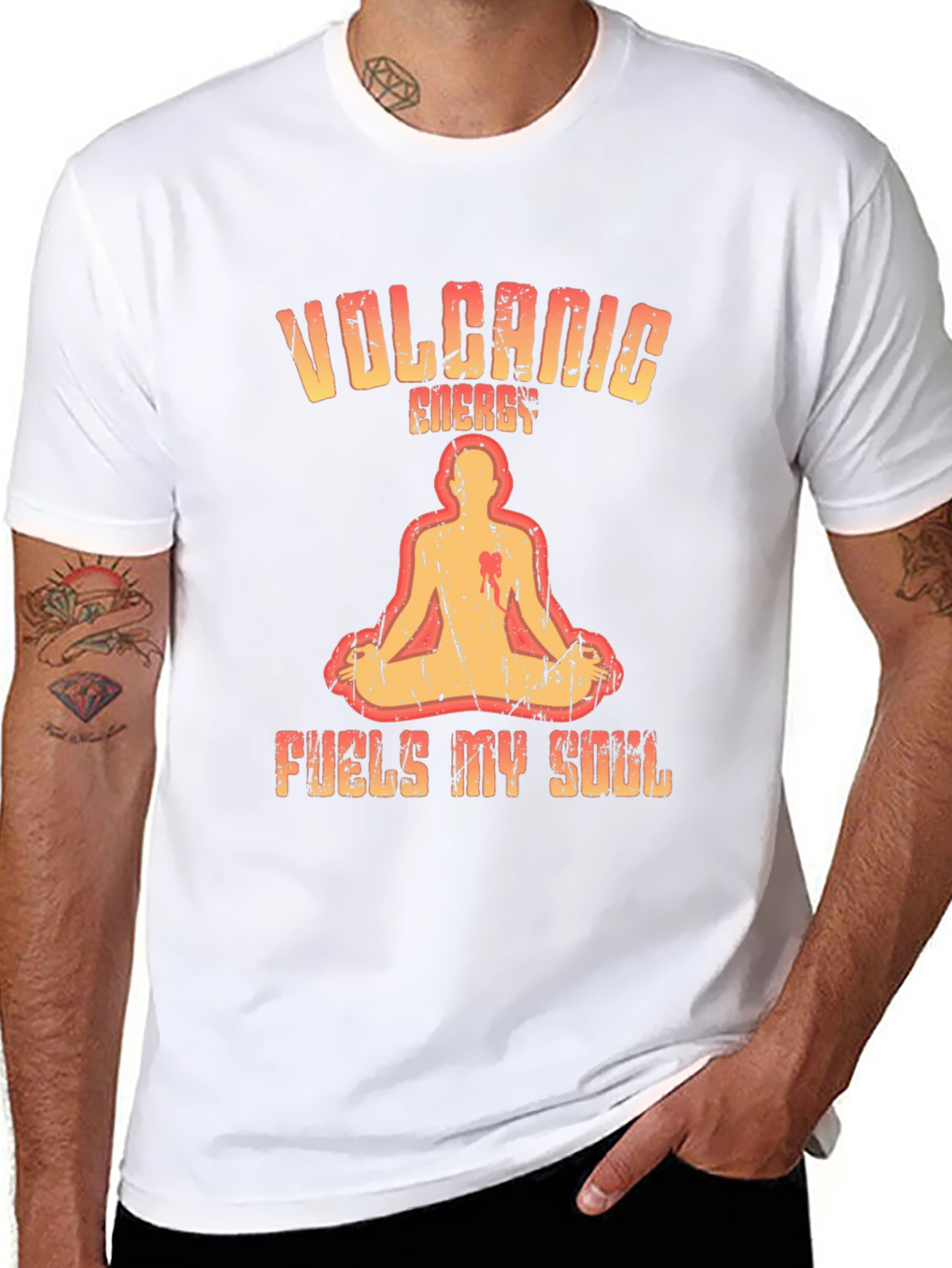 Volcanic Energy Graphic Tee - Mens Black T-Shirt