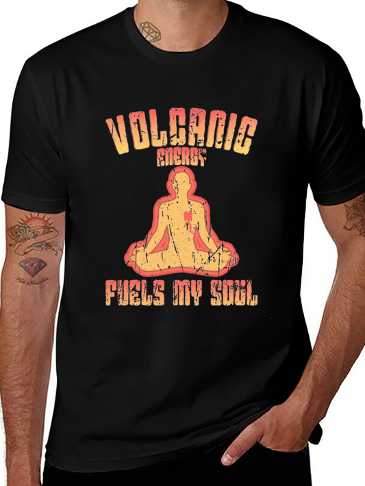 Volcanic Energy Graphic Tee - Mens Black T-Shirt