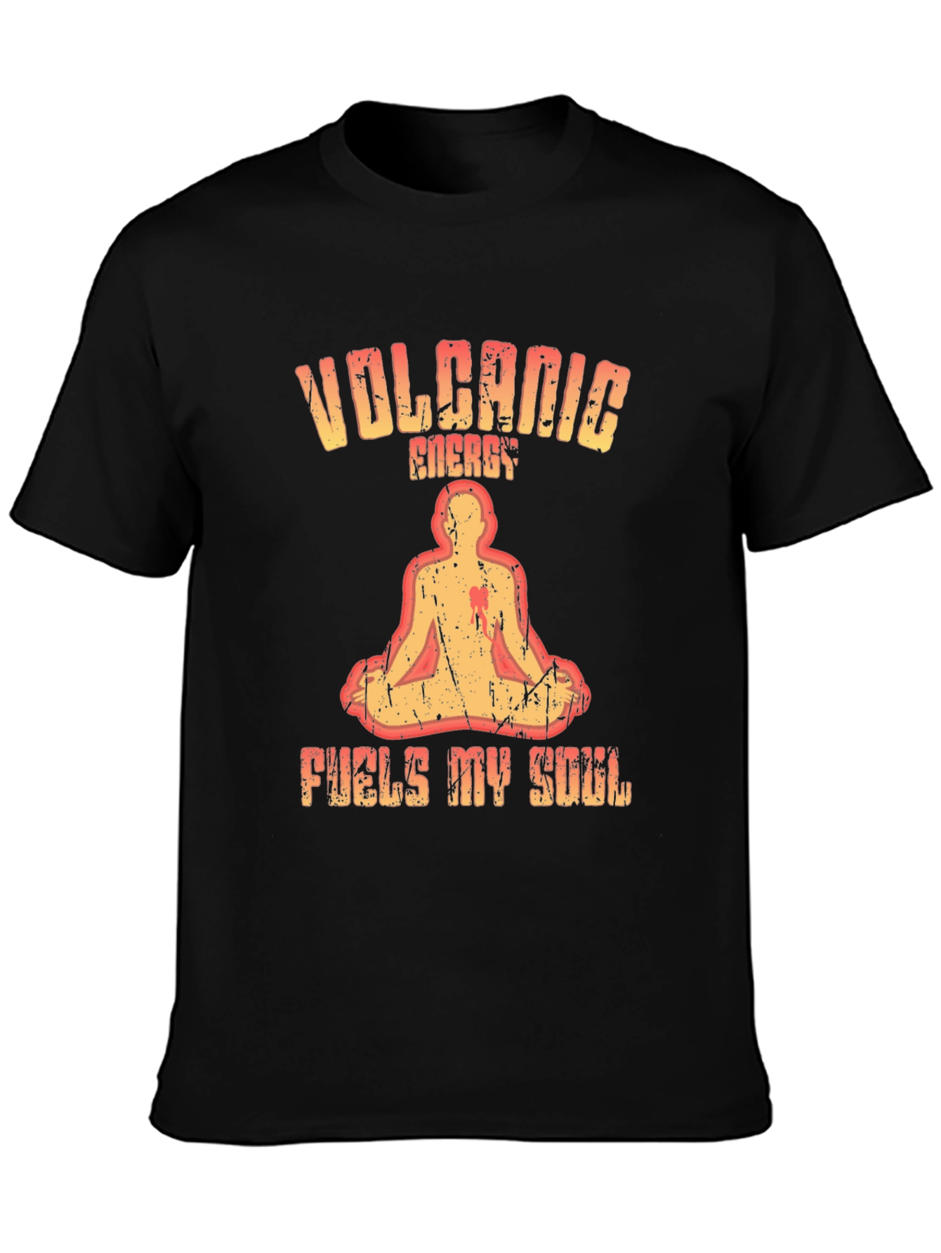 Volcanic Energy Graphic Tee - Mens Black T-Shirt