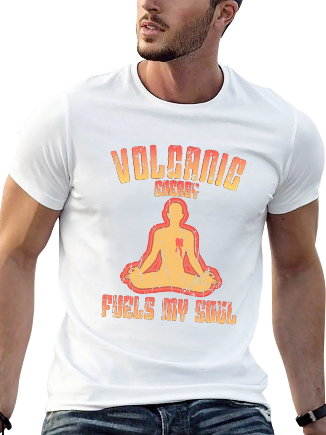 Volcanic Energy Graphic Tee - Mens Black T-Shirt