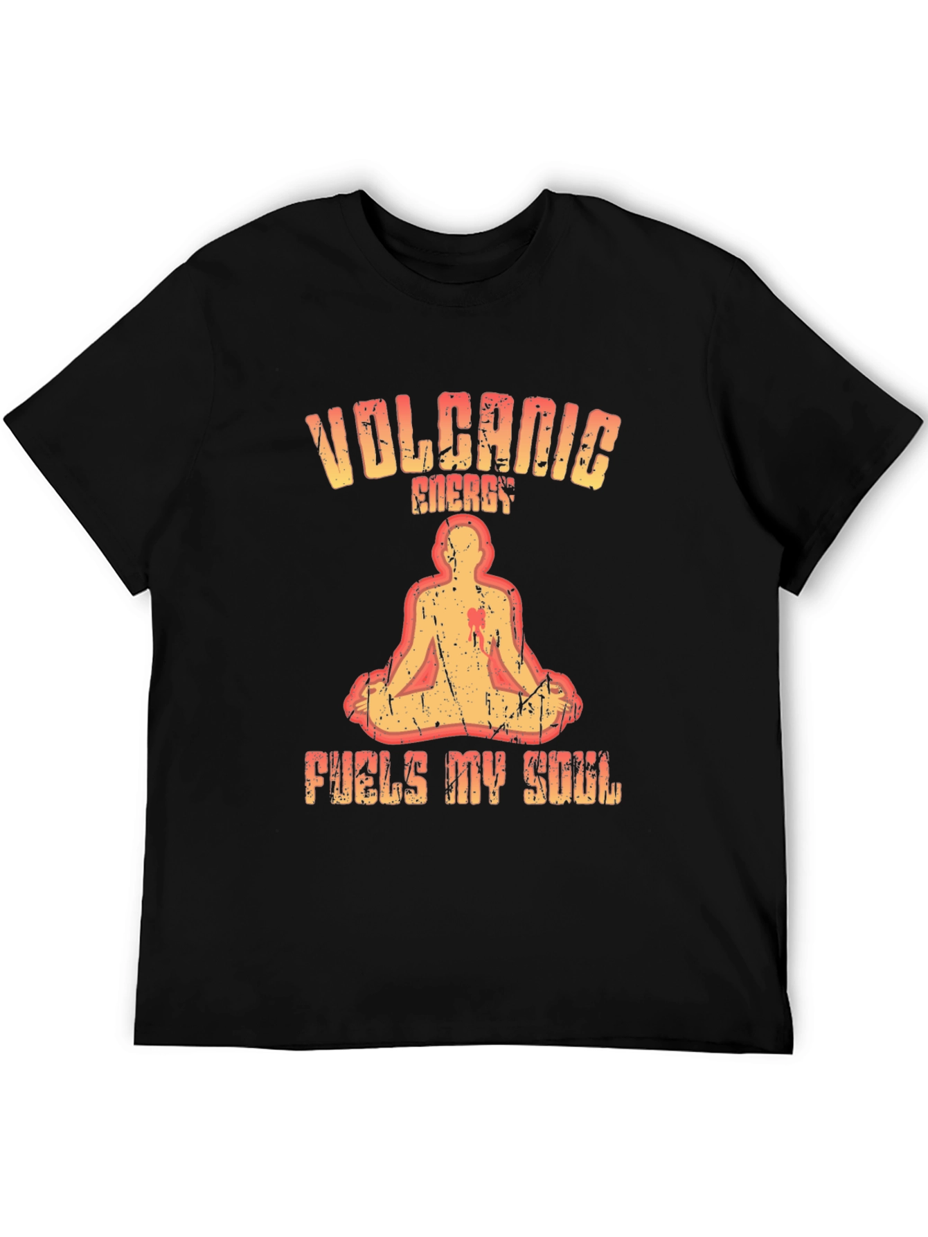 Volcanic Energy Graphic Tee - Mens Black T-Shirt