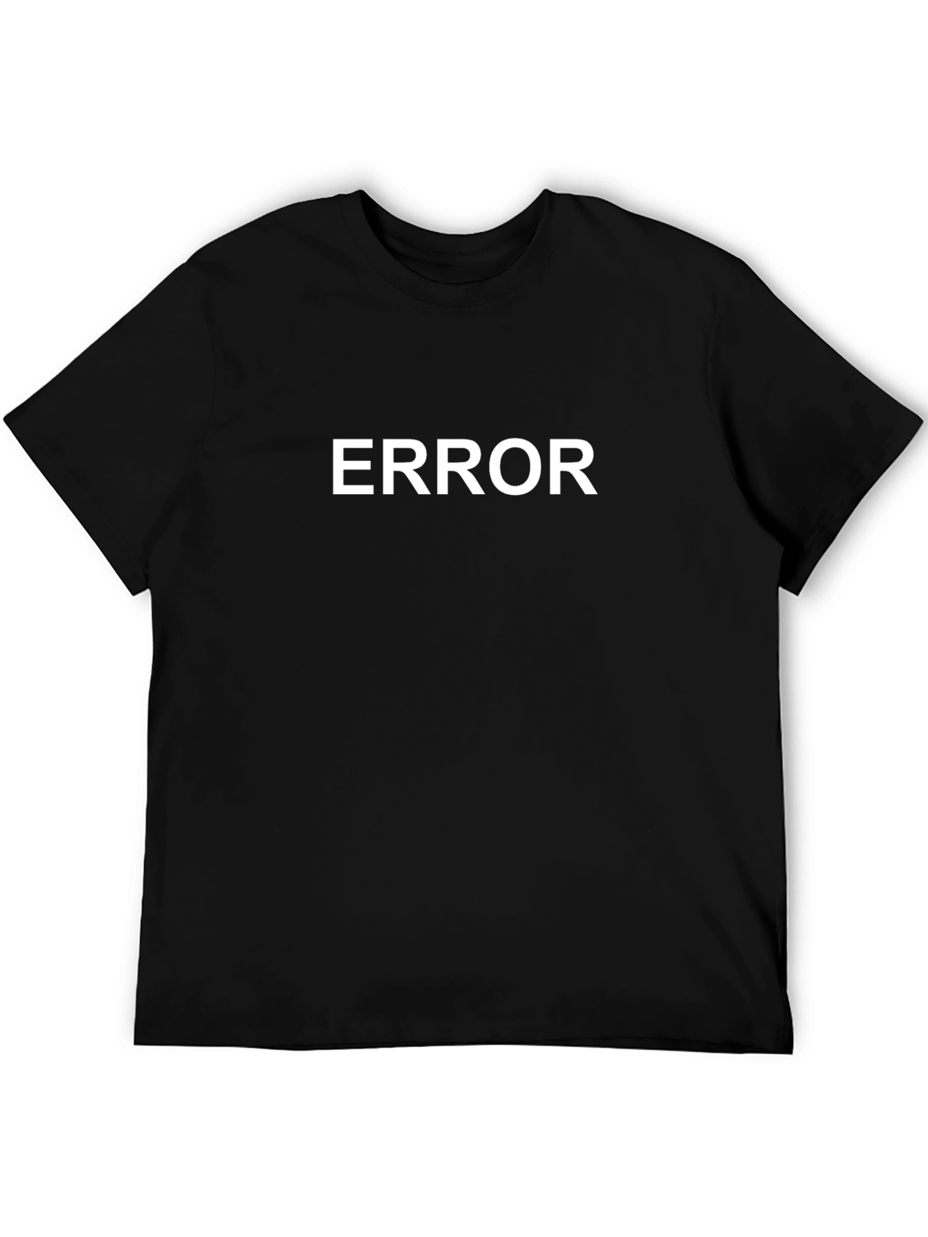 Error Graphic Tee - Black Cotton Blend T-Shirt