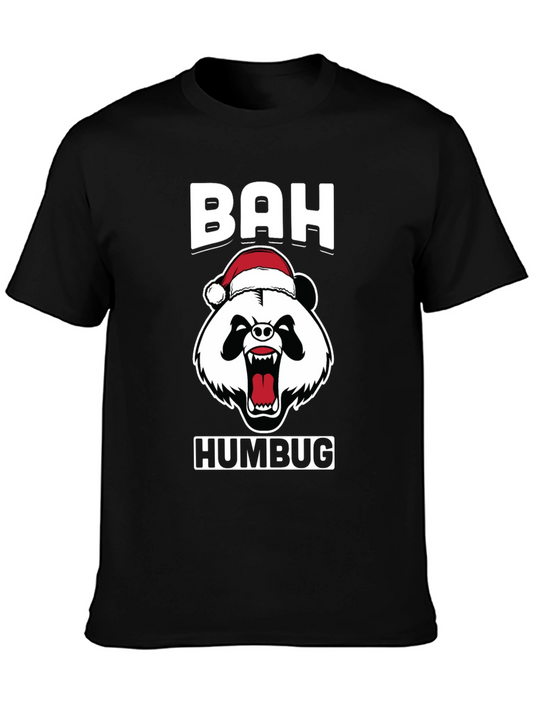 Bah Humbug Panda Bear Christmas T-Shirt