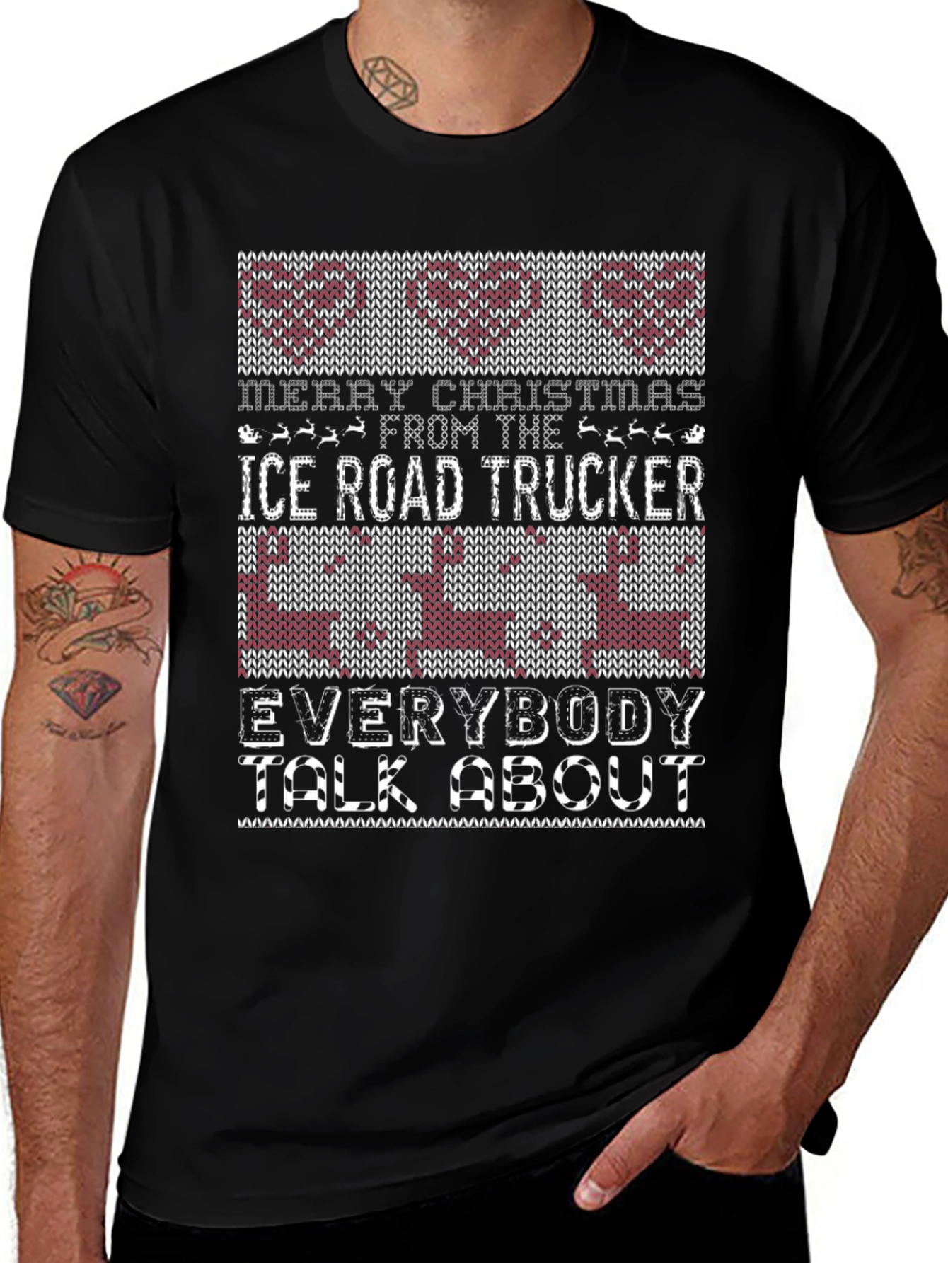 Ice Road Trucker Christmas T-Shirt