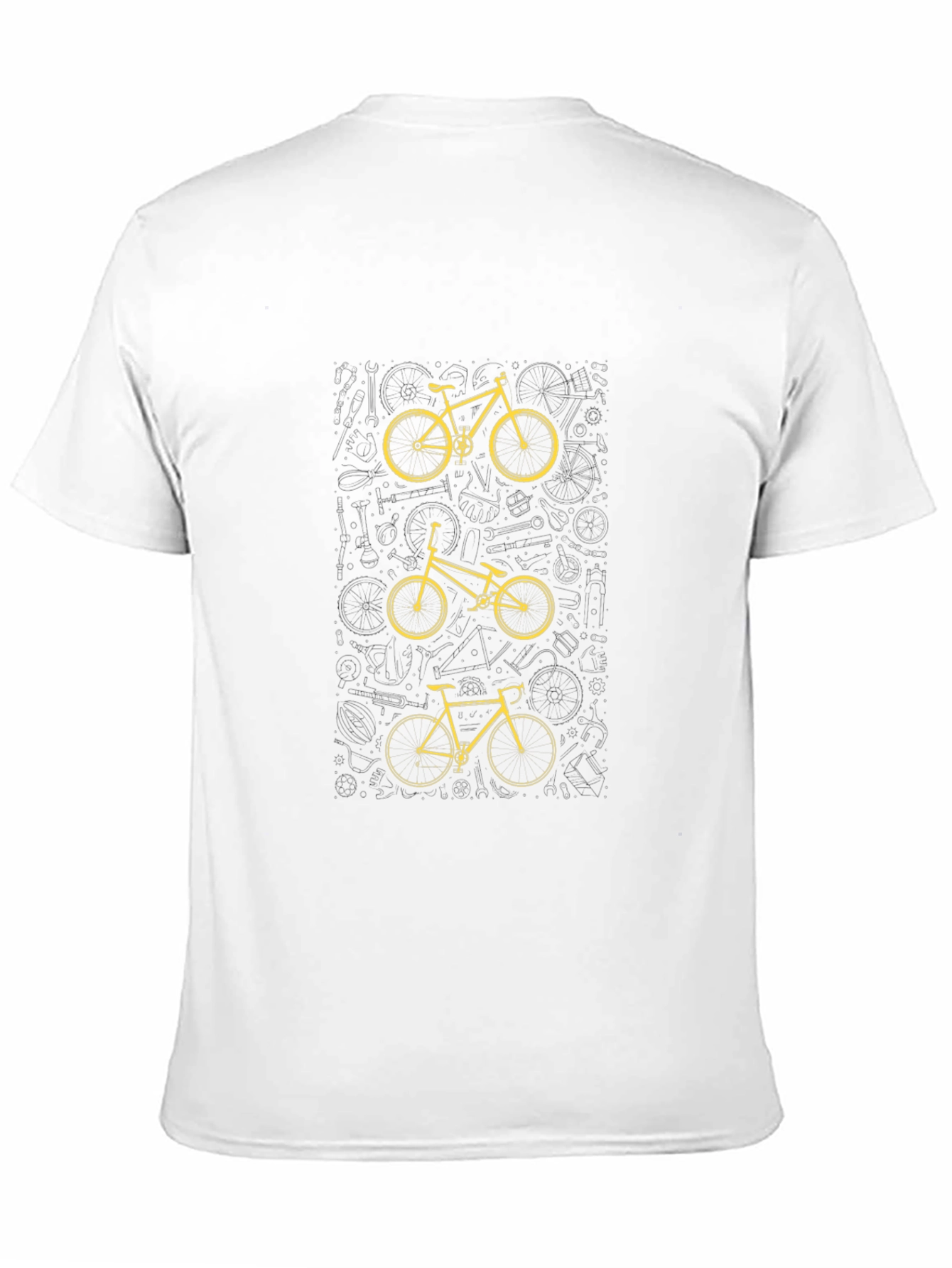 Stylish Bike Graphic Tee - Black Cotton Blend