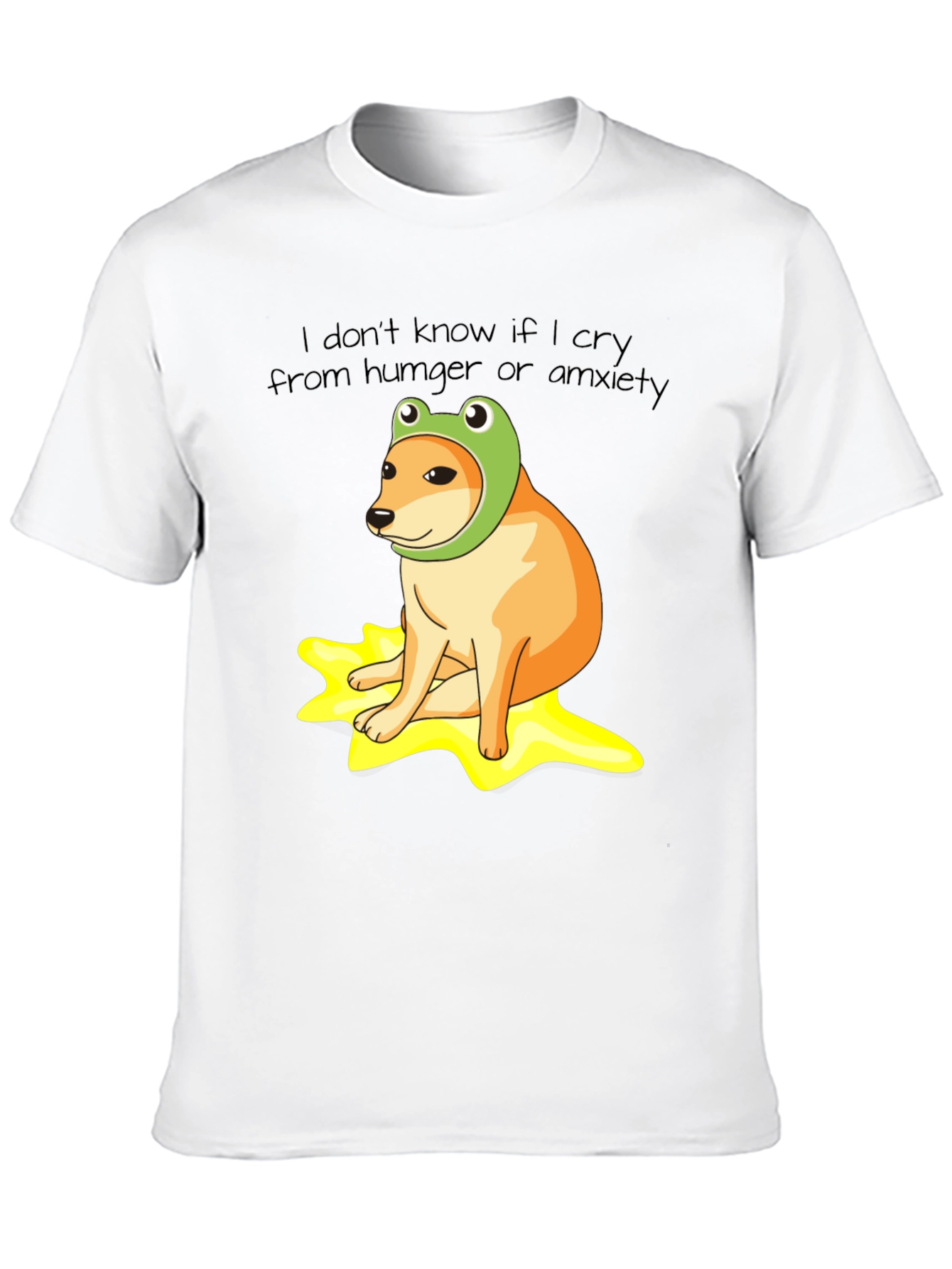 Frog Hat Doge Meme Black T-Shirt