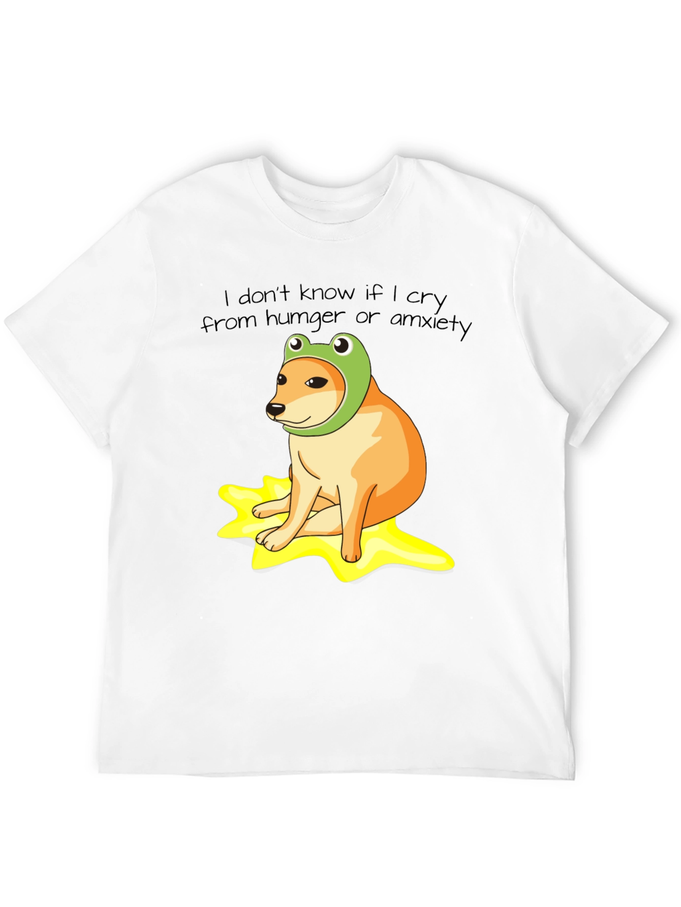 Frog Hat Doge Meme Black T-Shirt