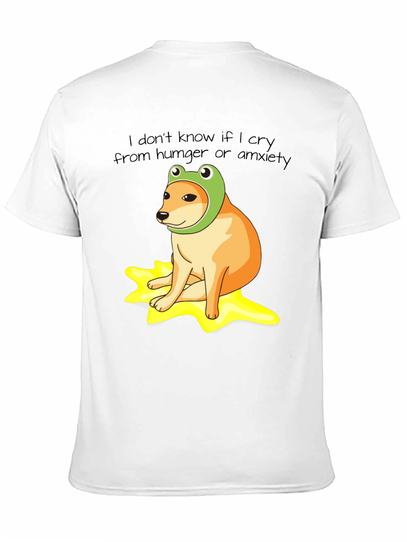 Frog Hat Doge Meme Black T-Shirt