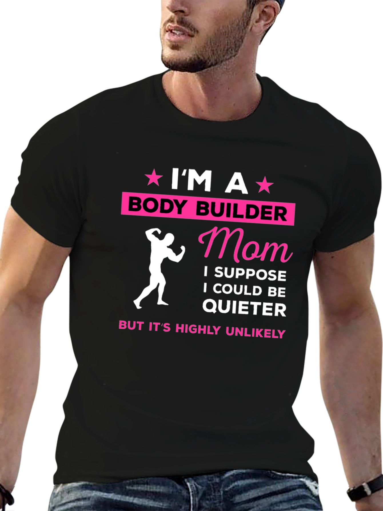 Im A Bodybuilder Mom T-Shirt - Funny Fitness Tee