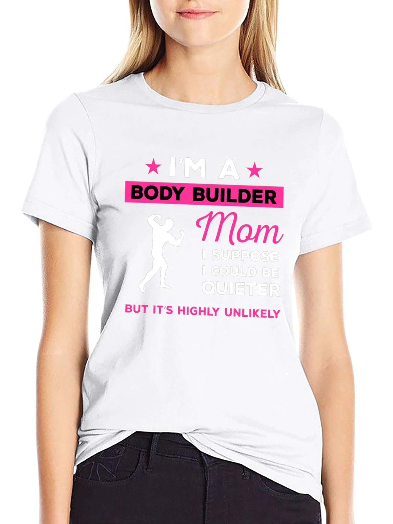 Im A Bodybuilder Mom T-Shirt - Funny Fitness Tee