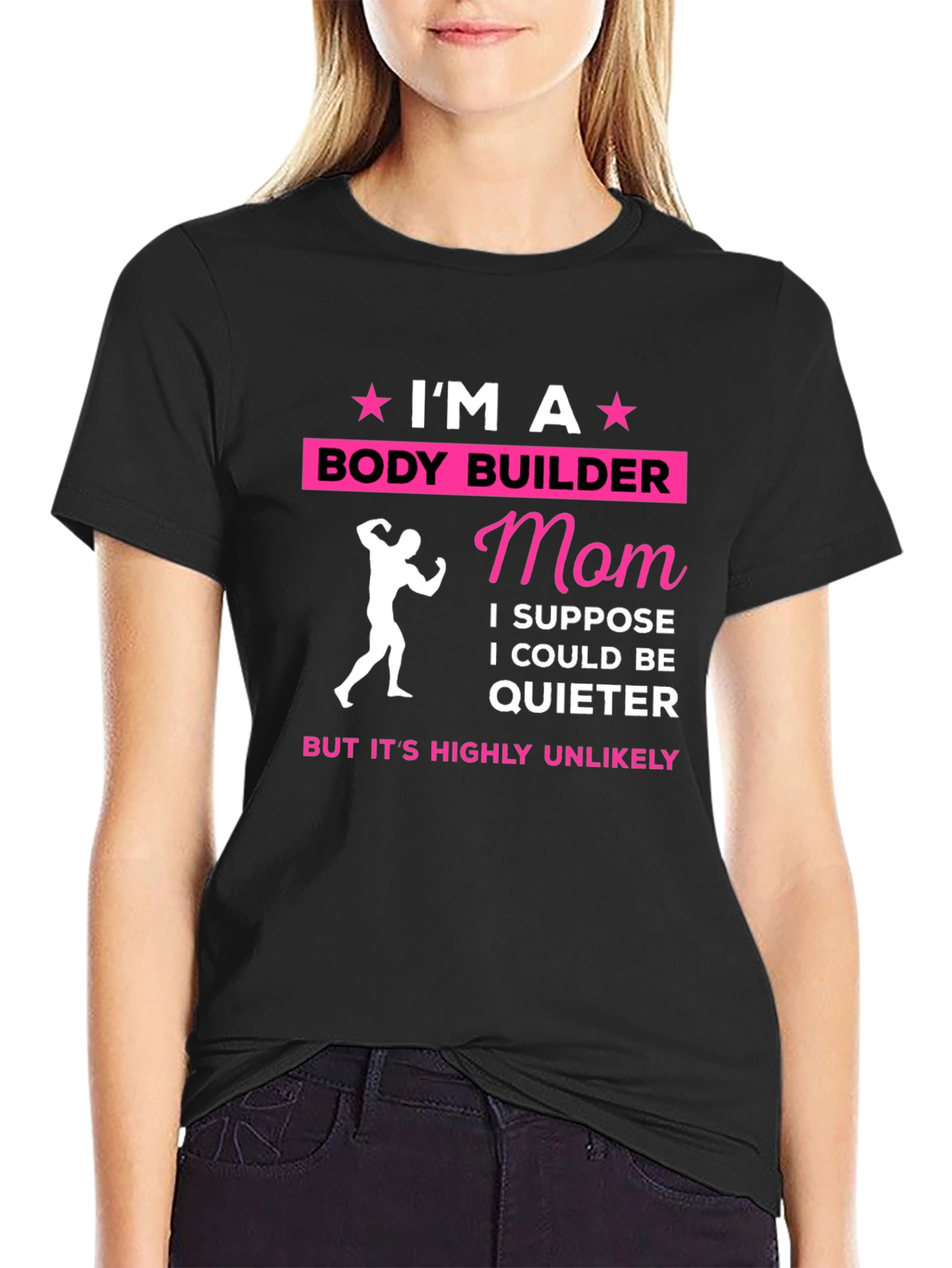 Im A Bodybuilder Mom T-Shirt - Funny Fitness Tee