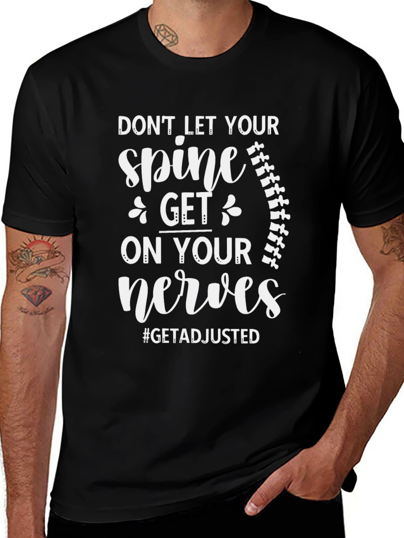Chiropractor Spine T-Shirt - Get Adjusted Tee