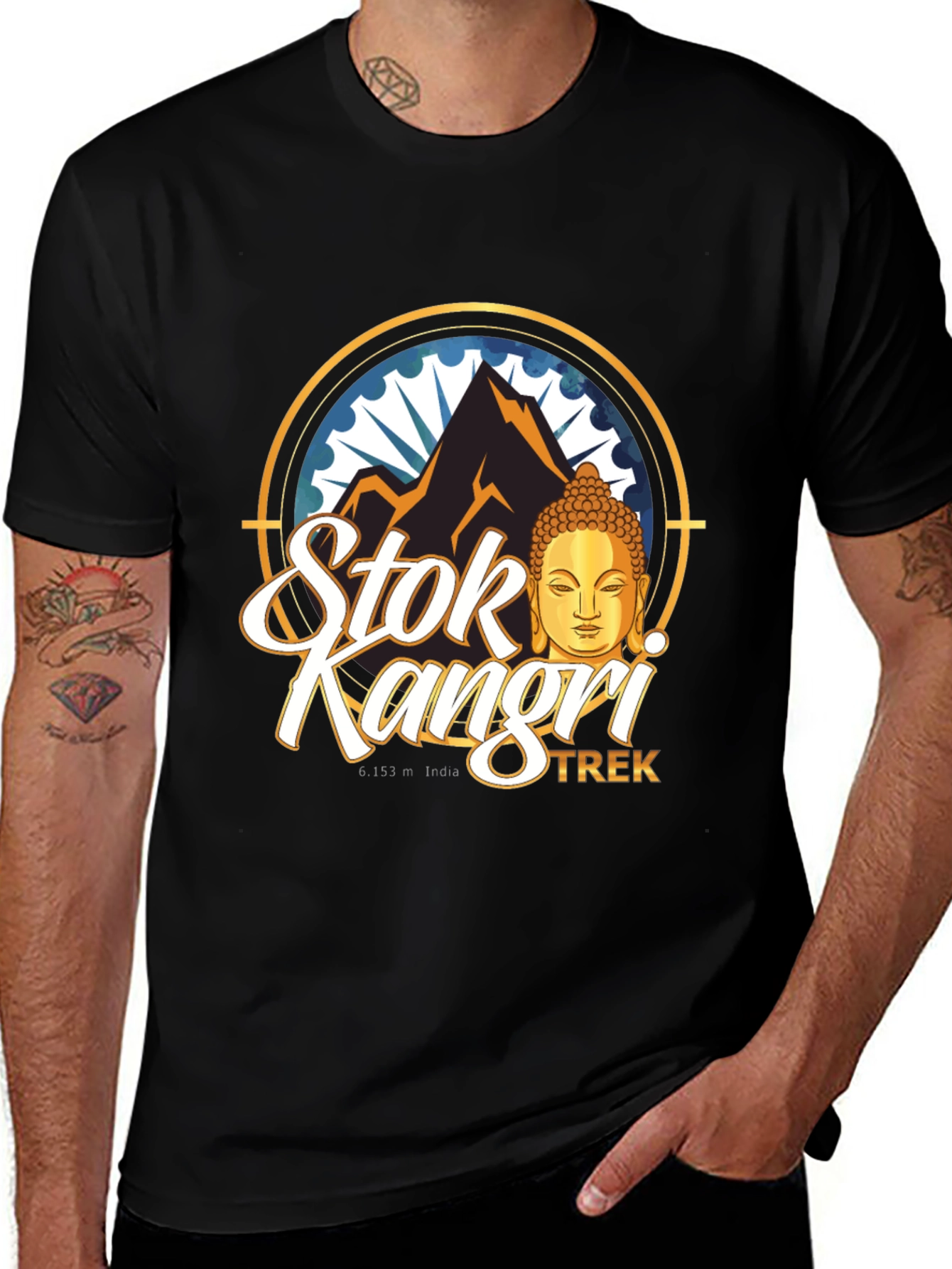 Stok Kangri Trek Black T-Shirt