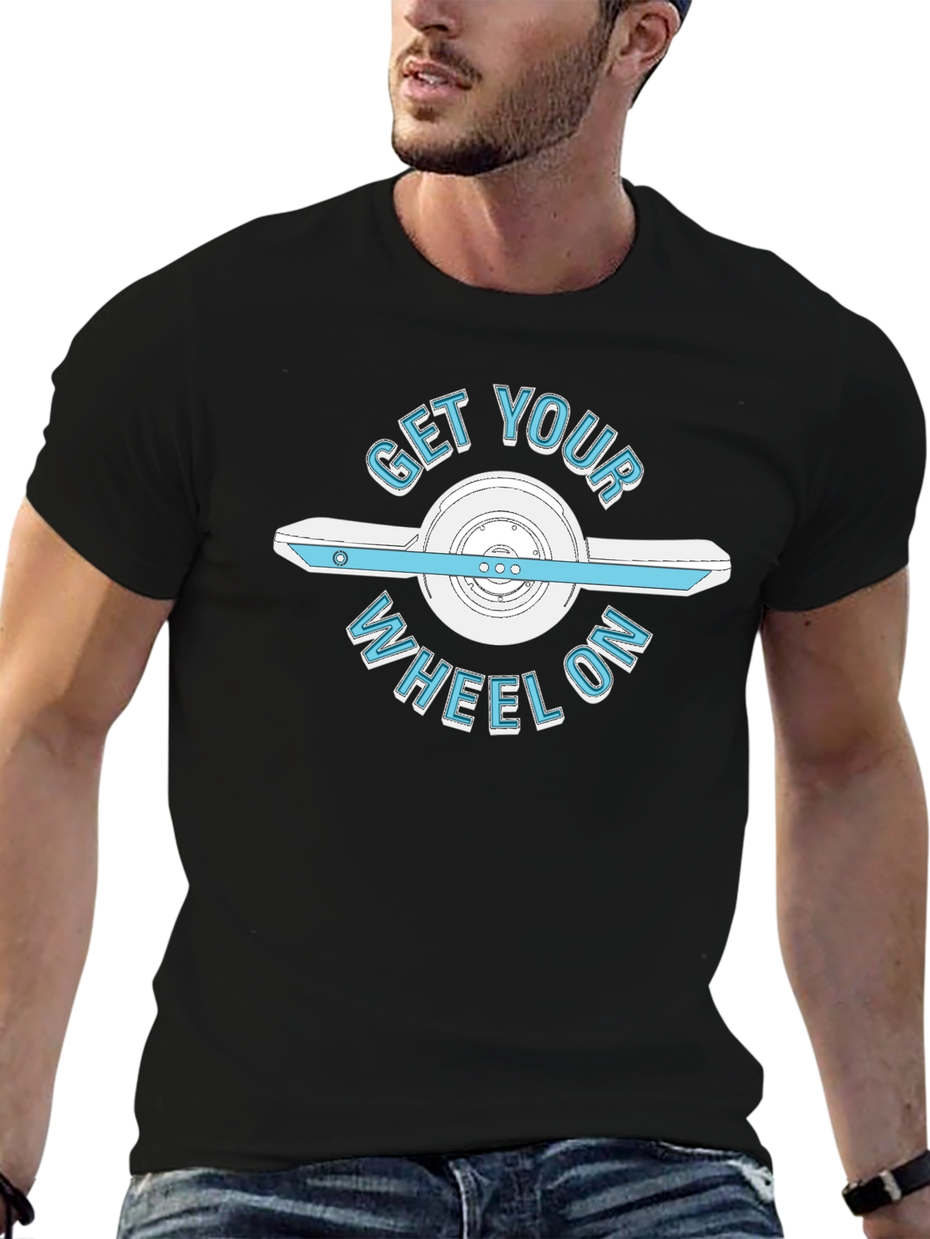 Get Your Wheel On Graphic Tee - Onewheel Design