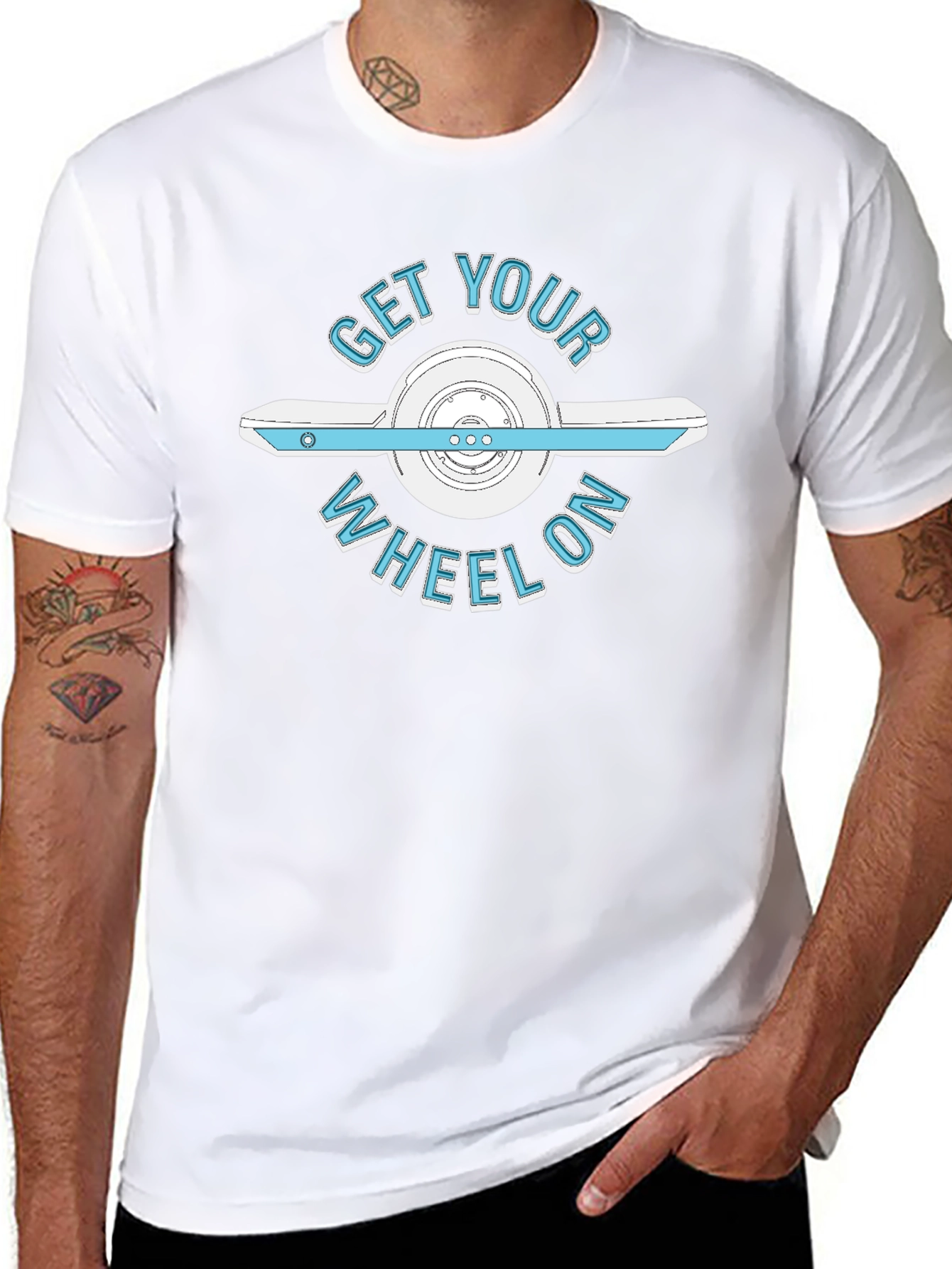 Get Your Wheel On Graphic Tee - Onewheel Design
