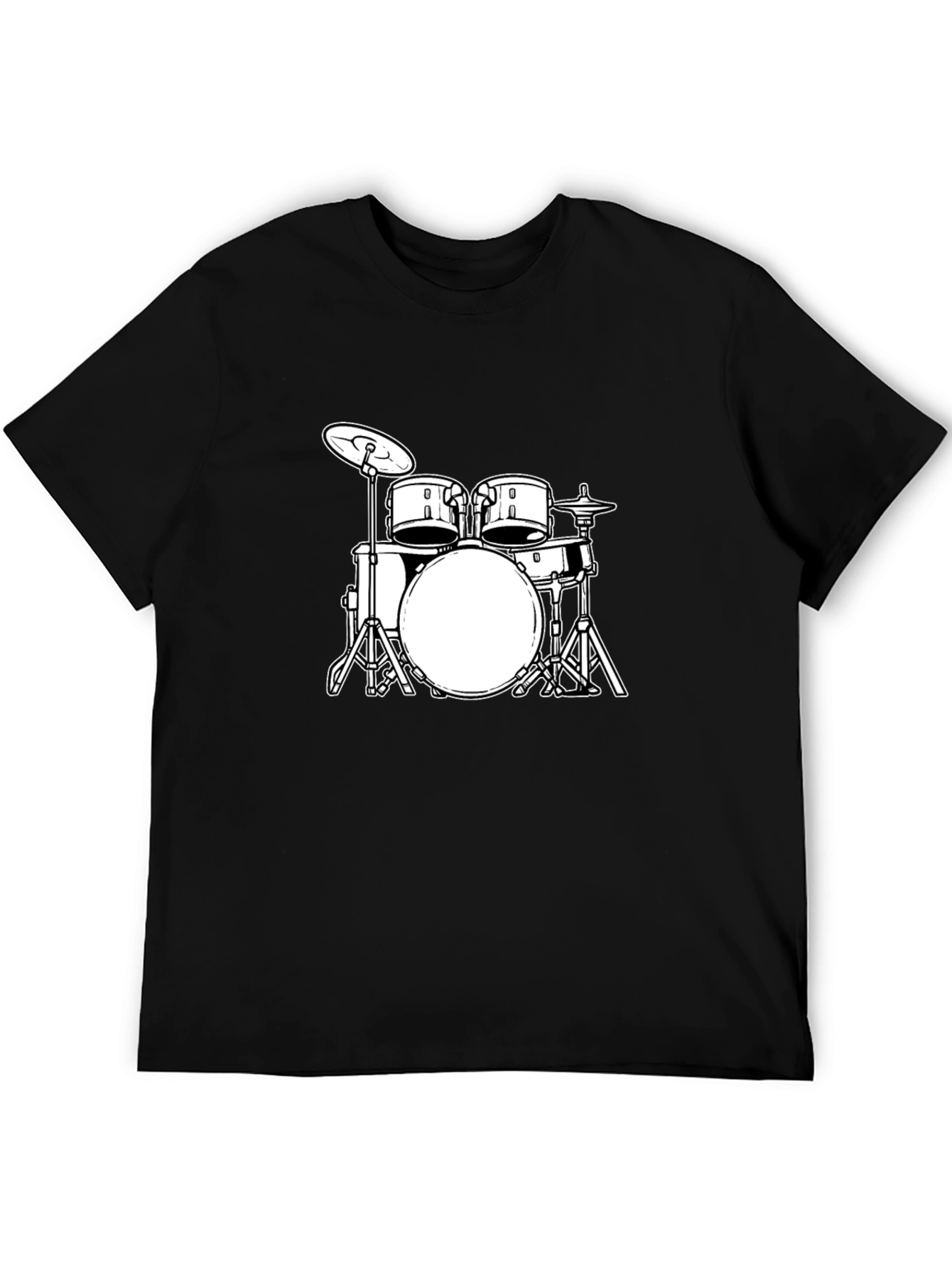 Cool Drum Kit Graphic Tee - Black T-Shirt