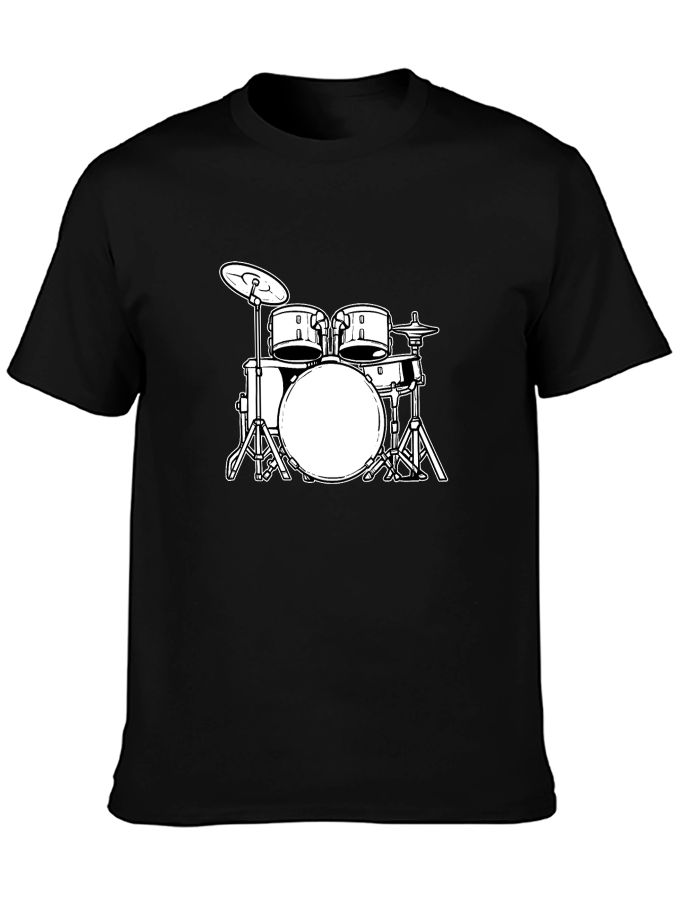 Cool Drum Kit Graphic Tee - Black T-Shirt