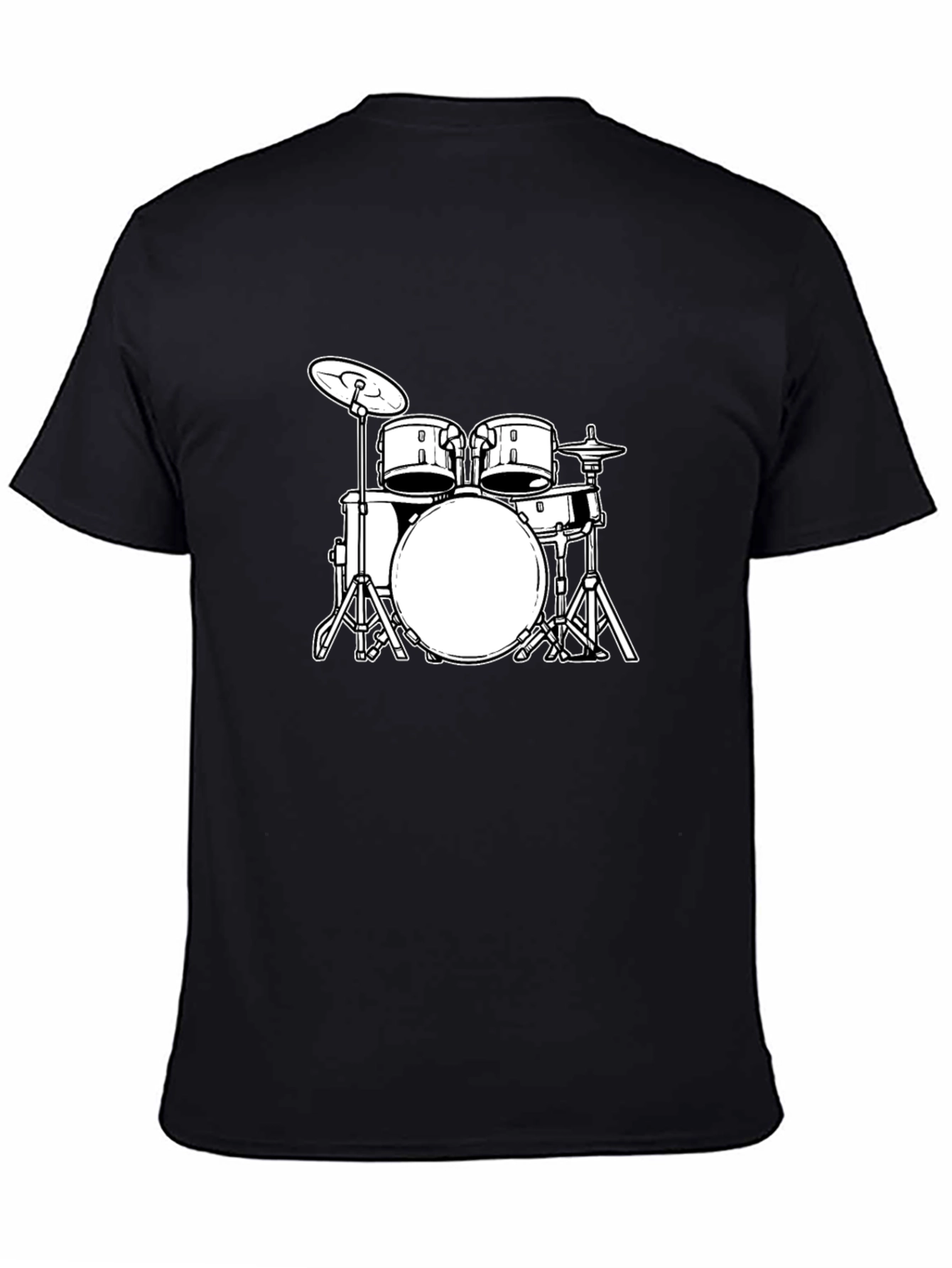 Cool Drum Kit Graphic Tee - Black T-Shirt