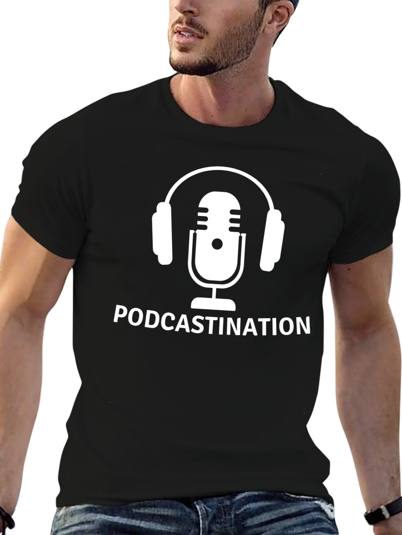 Podcastination Graphic Tee - Black