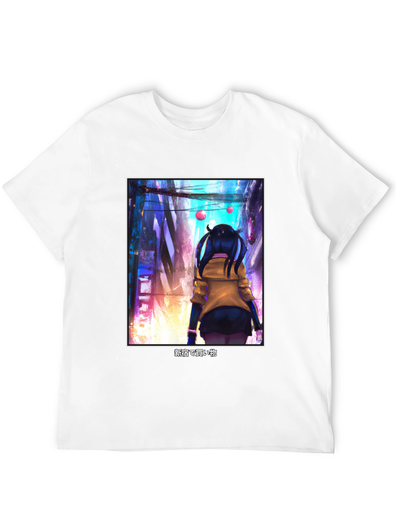 Anime Girl Black T-Shirt - Tokyo Streetwear Style