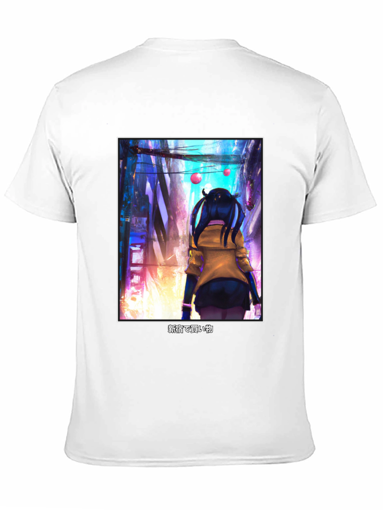 Anime Girl Black T-Shirt - Tokyo Streetwear Style
