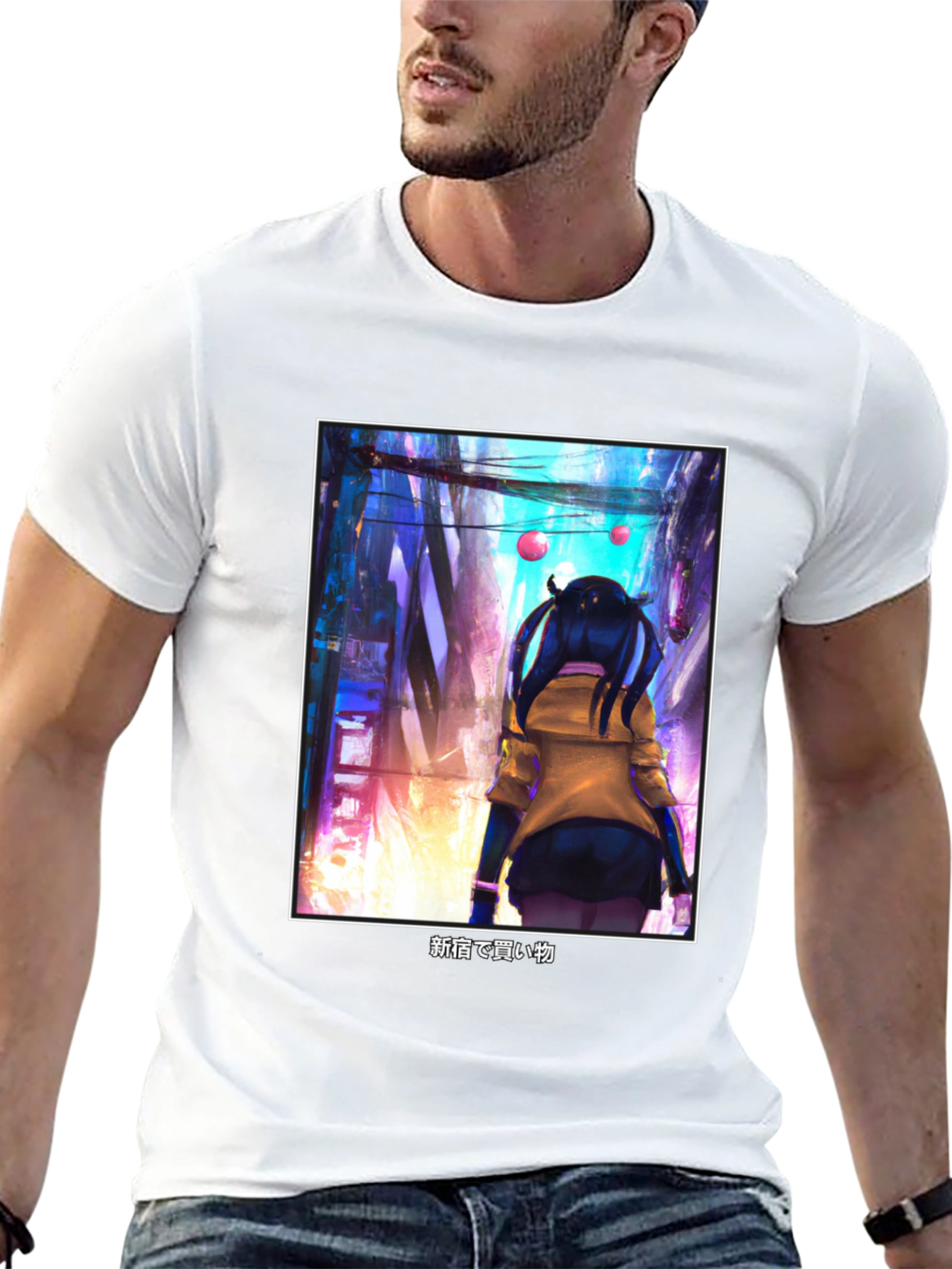 Anime Girl Black T-Shirt - Tokyo Streetwear Style