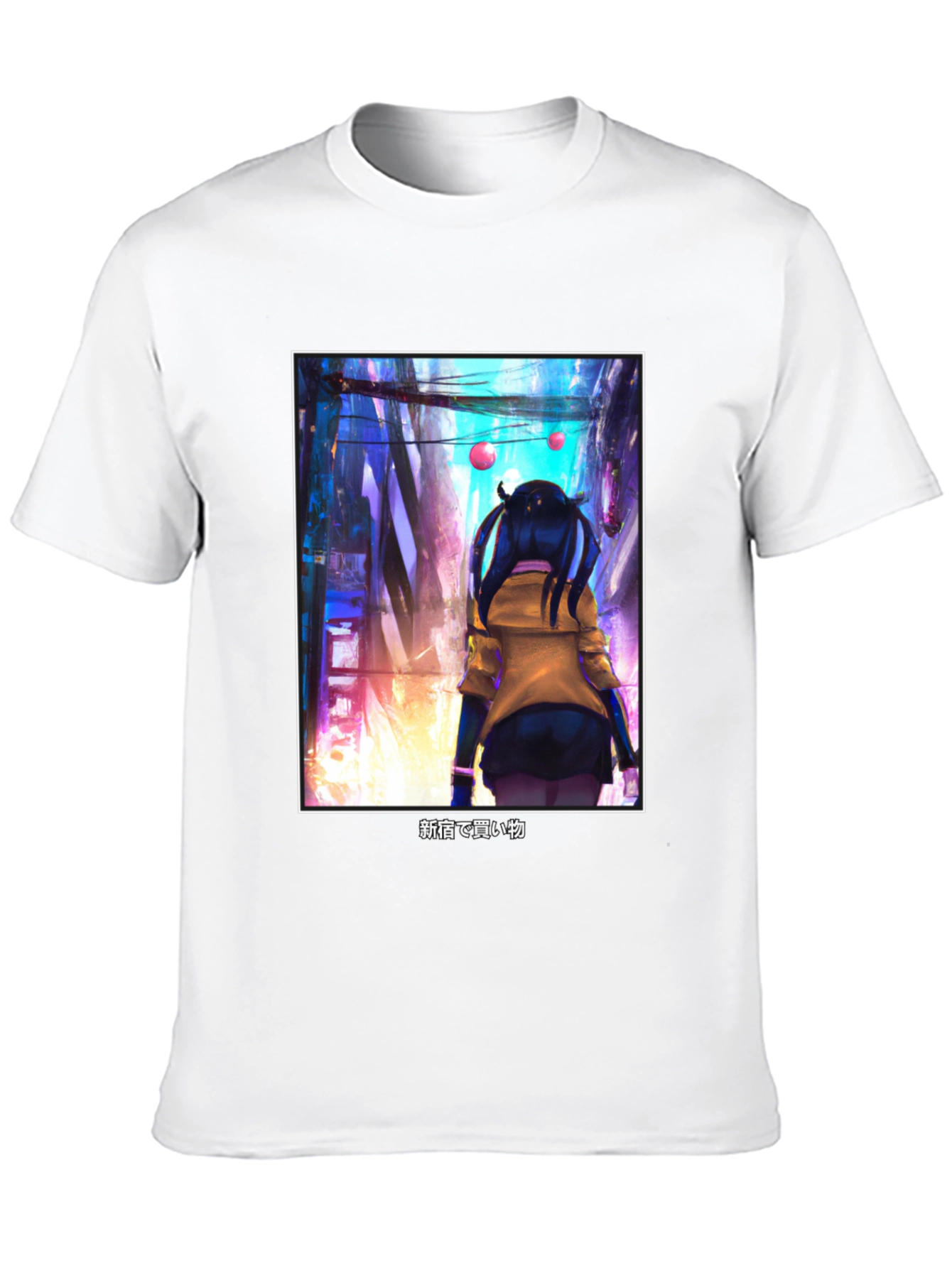 Anime Girl Black T-Shirt - Tokyo Streetwear Style