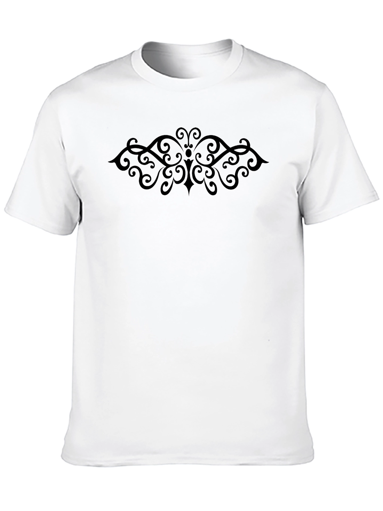 Tribal Design Black T-Shirt - Modern Casual Wear