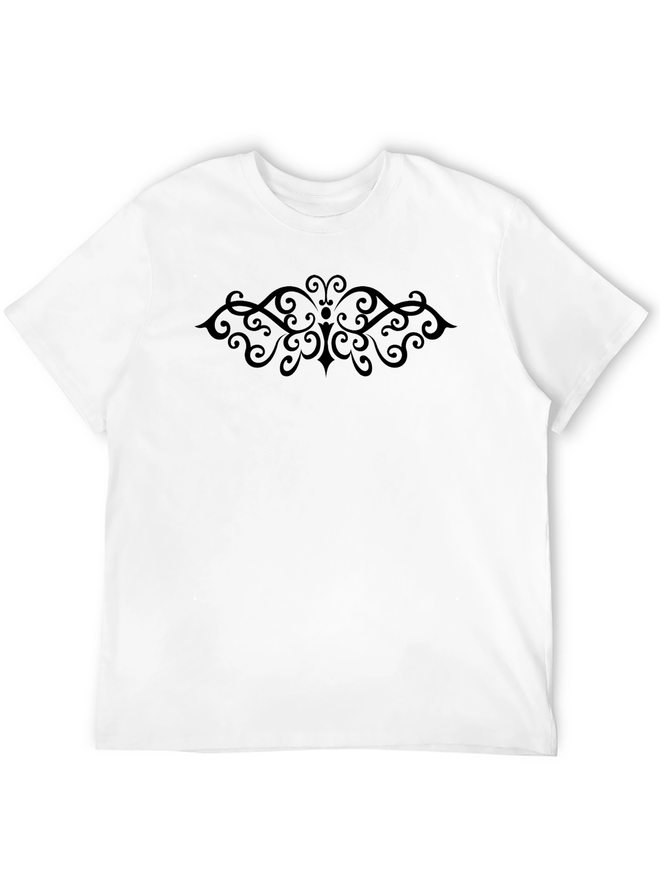 Tribal Design Black T-Shirt - Modern Casual Wear
