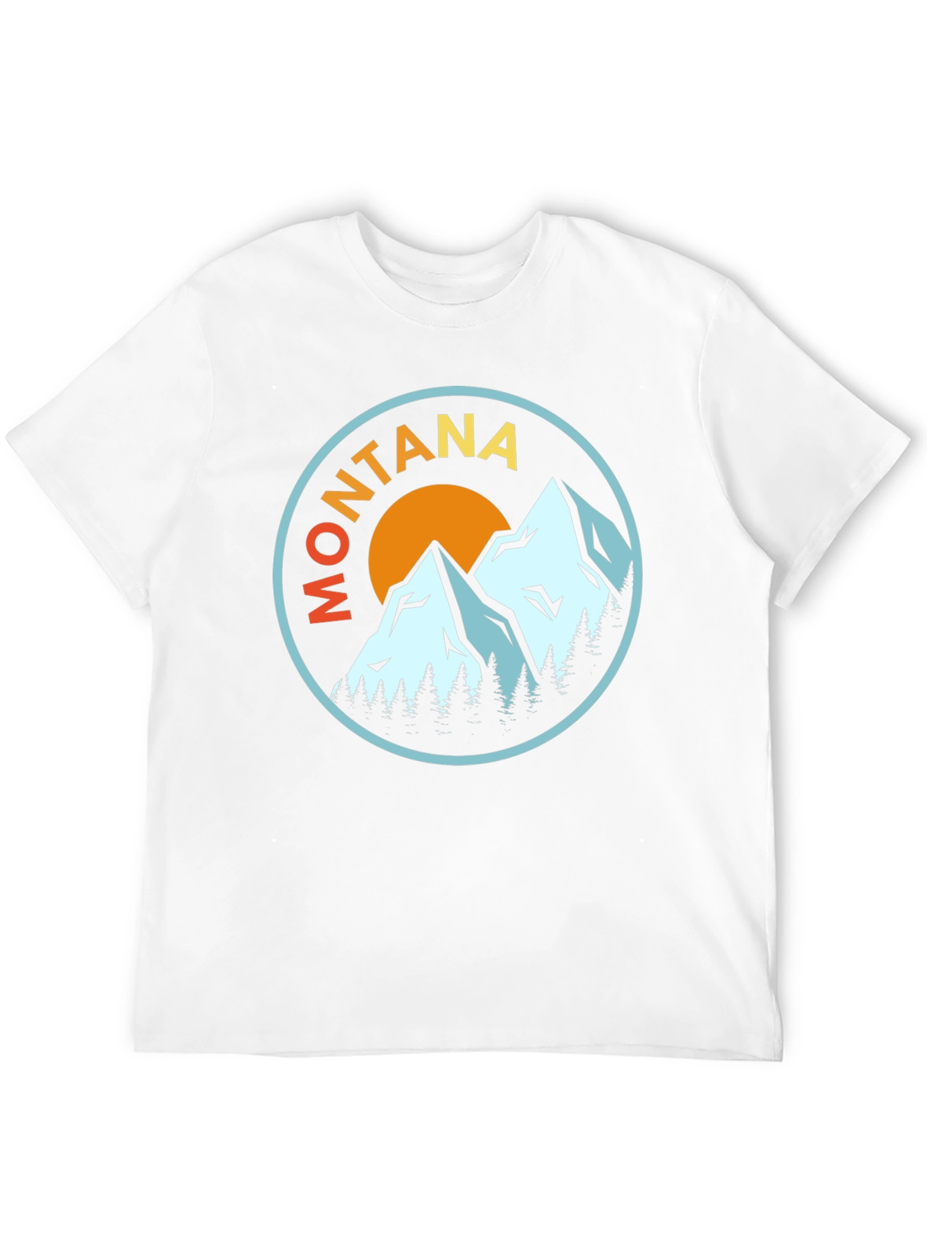 Montana Mountain Scene Graphic Tee