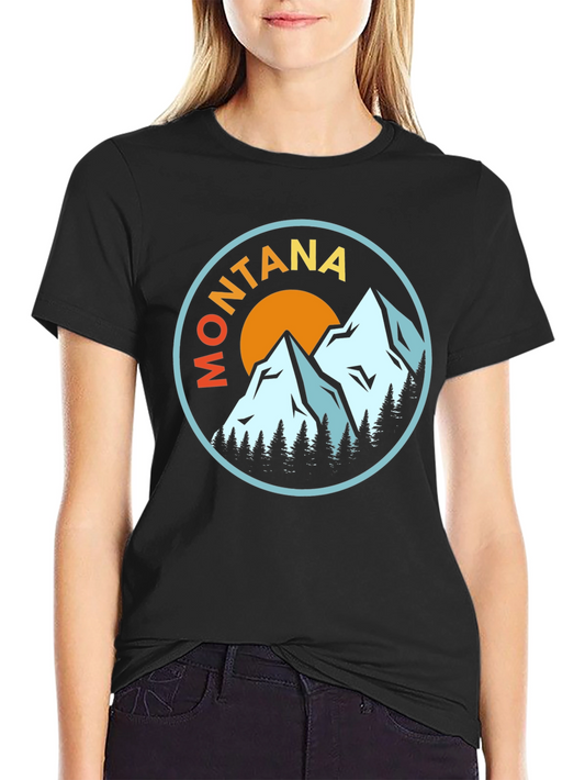 Montana Mountain Scene Graphic Tee