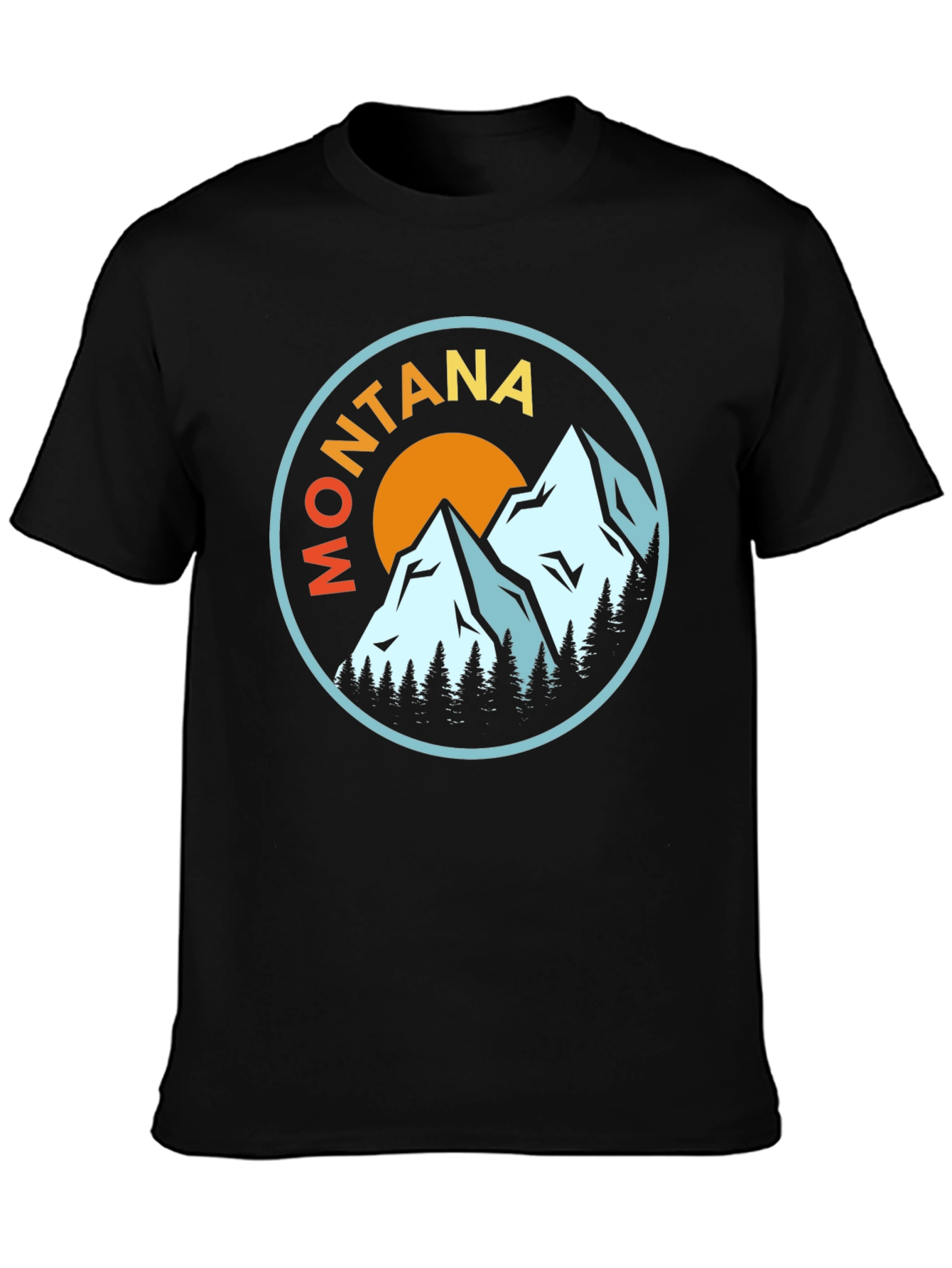 Montana Mountain Scene Graphic Tee