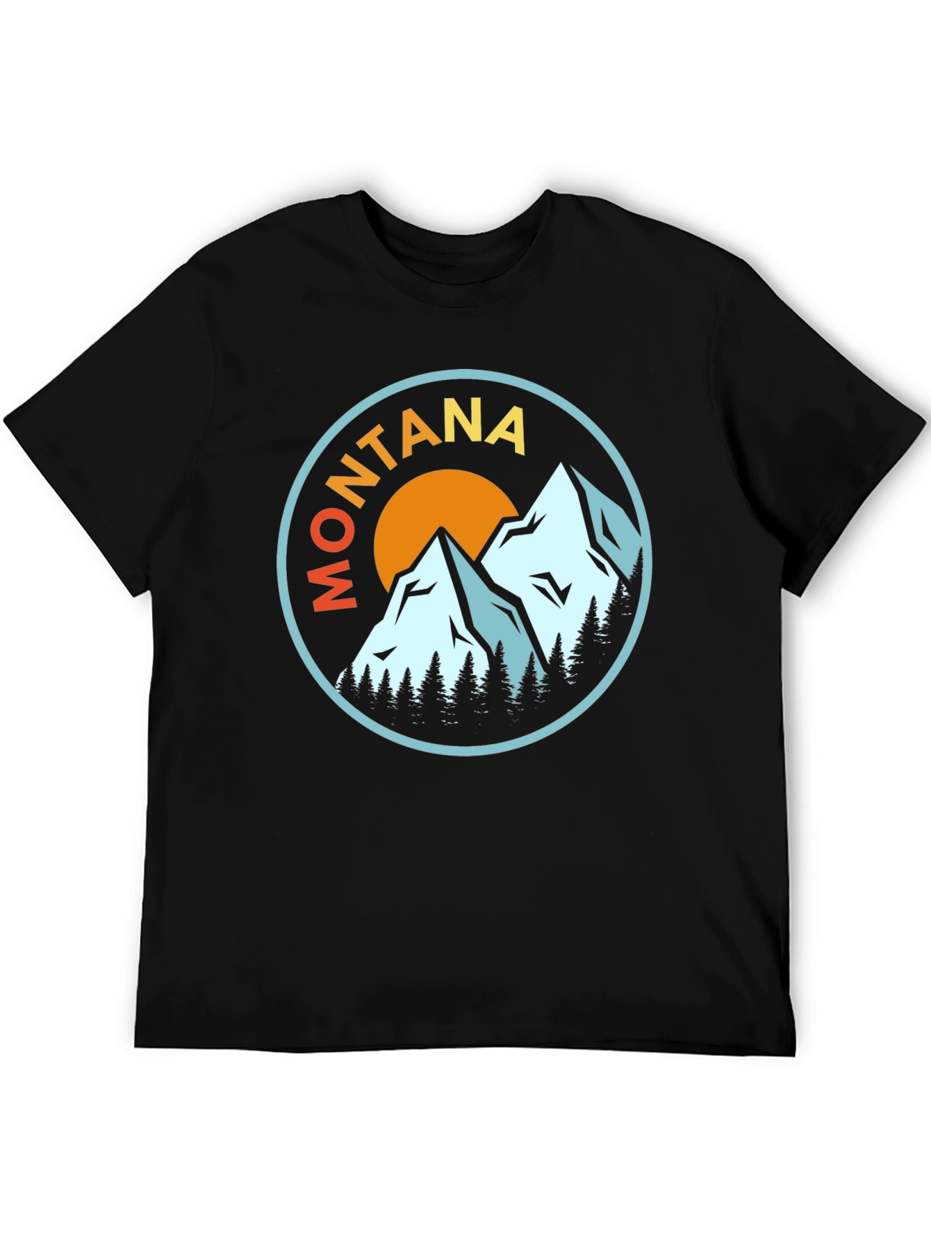 Montana Mountain Scene Graphic Tee