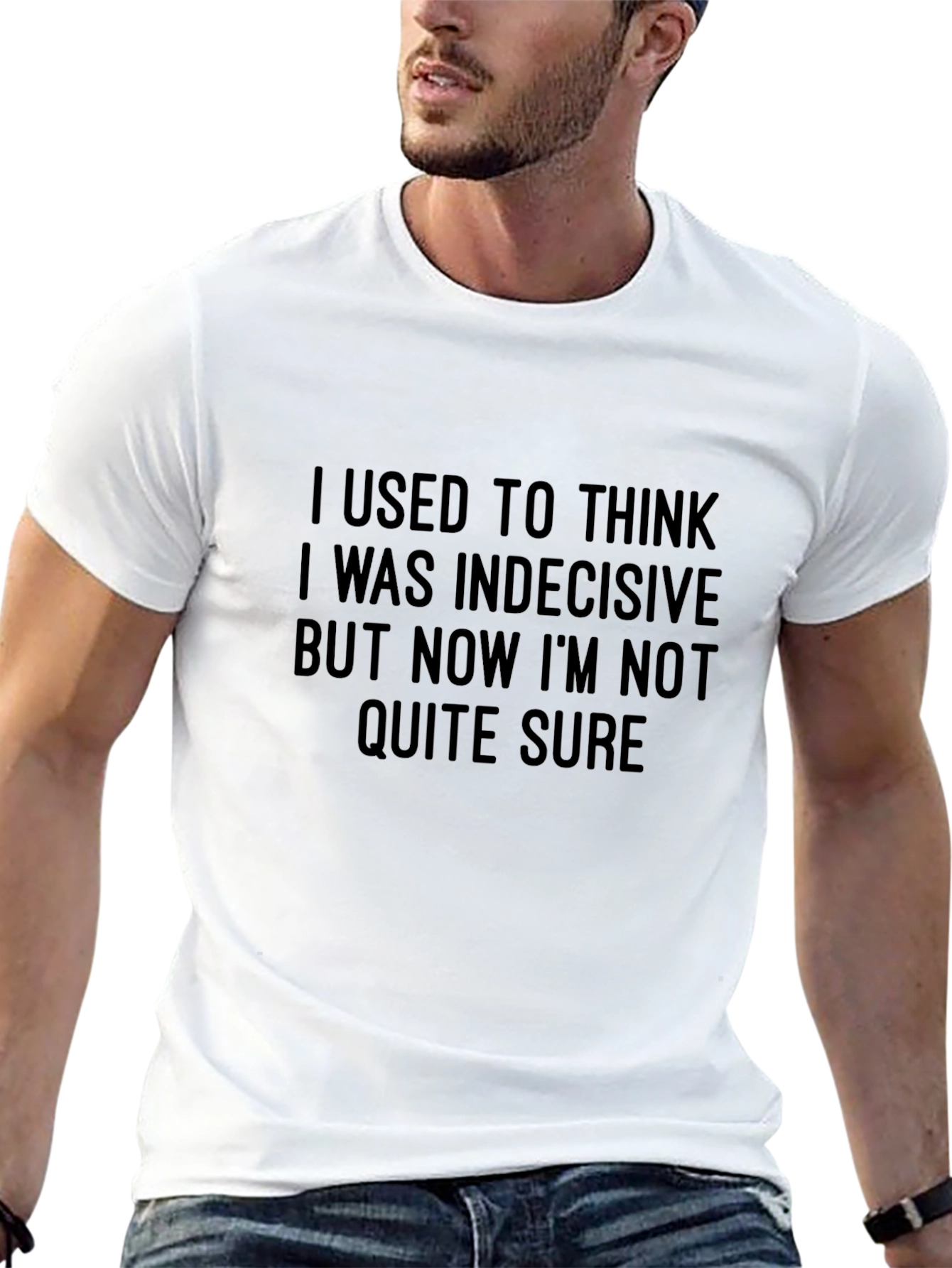 Indecisive Funny Graphic Tee for Men - Black