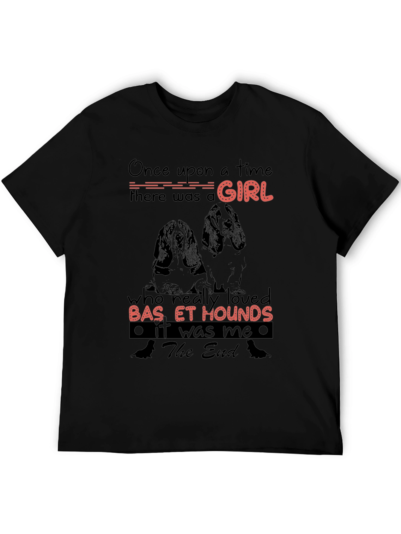 Basset Hound Lover T-Shirt Once Upon a Time Girl