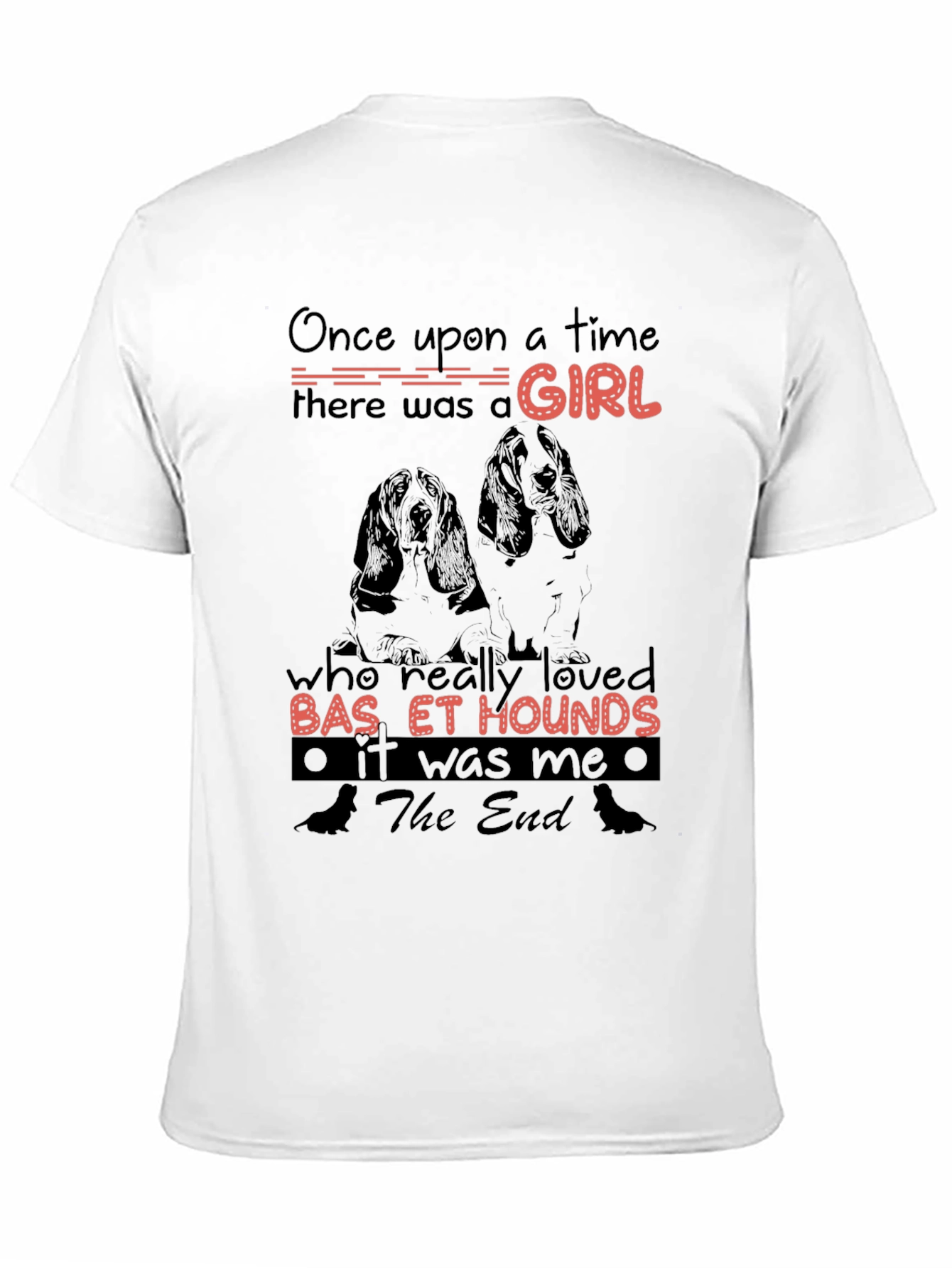 Basset Hound Lover T-Shirt Once Upon a Time Girl