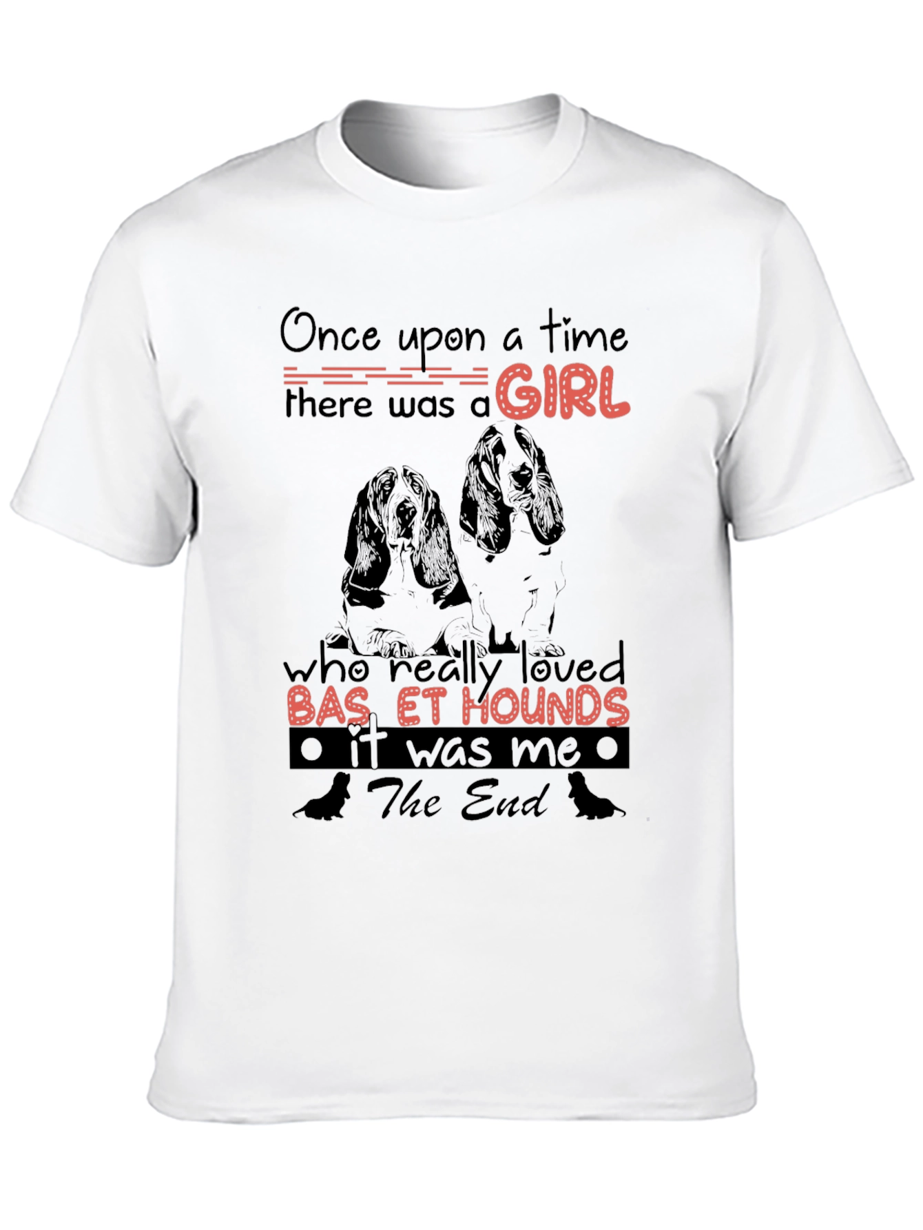 Basset Hound Lover T-Shirt Once Upon a Time Girl
