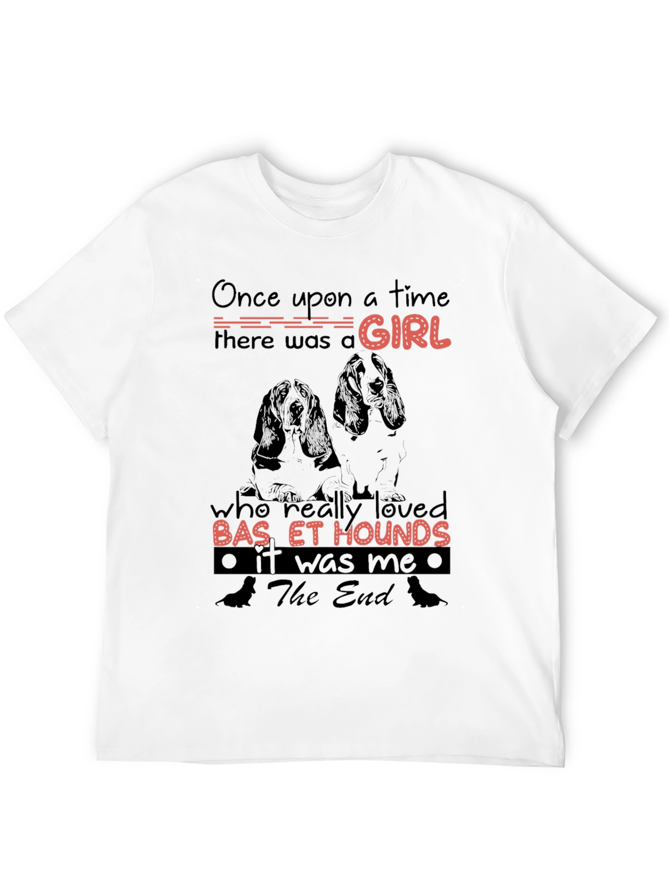 Basset Hound Lover T-Shirt Once Upon a Time Girl